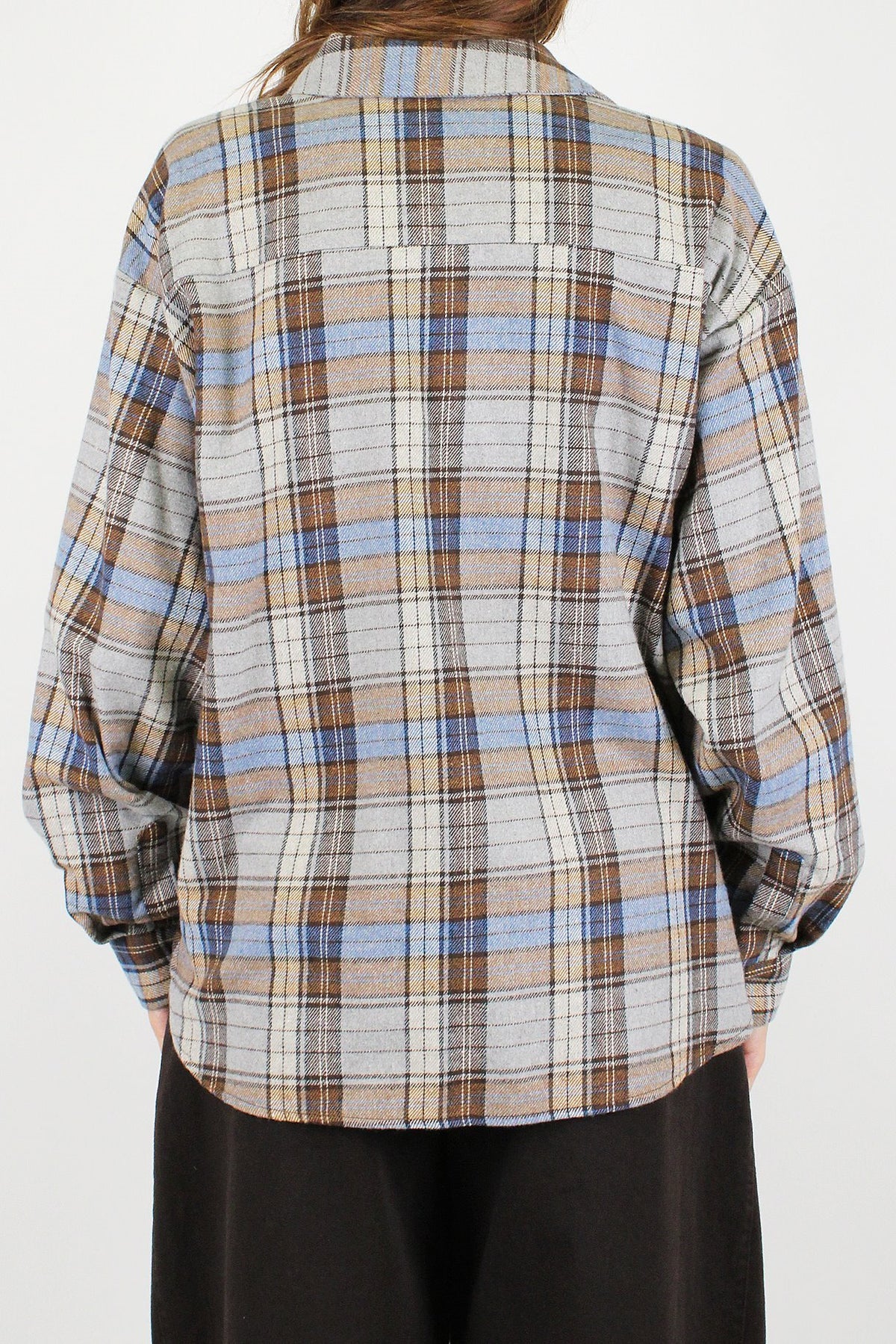 Motel - Camicia over fantasia check con taschino