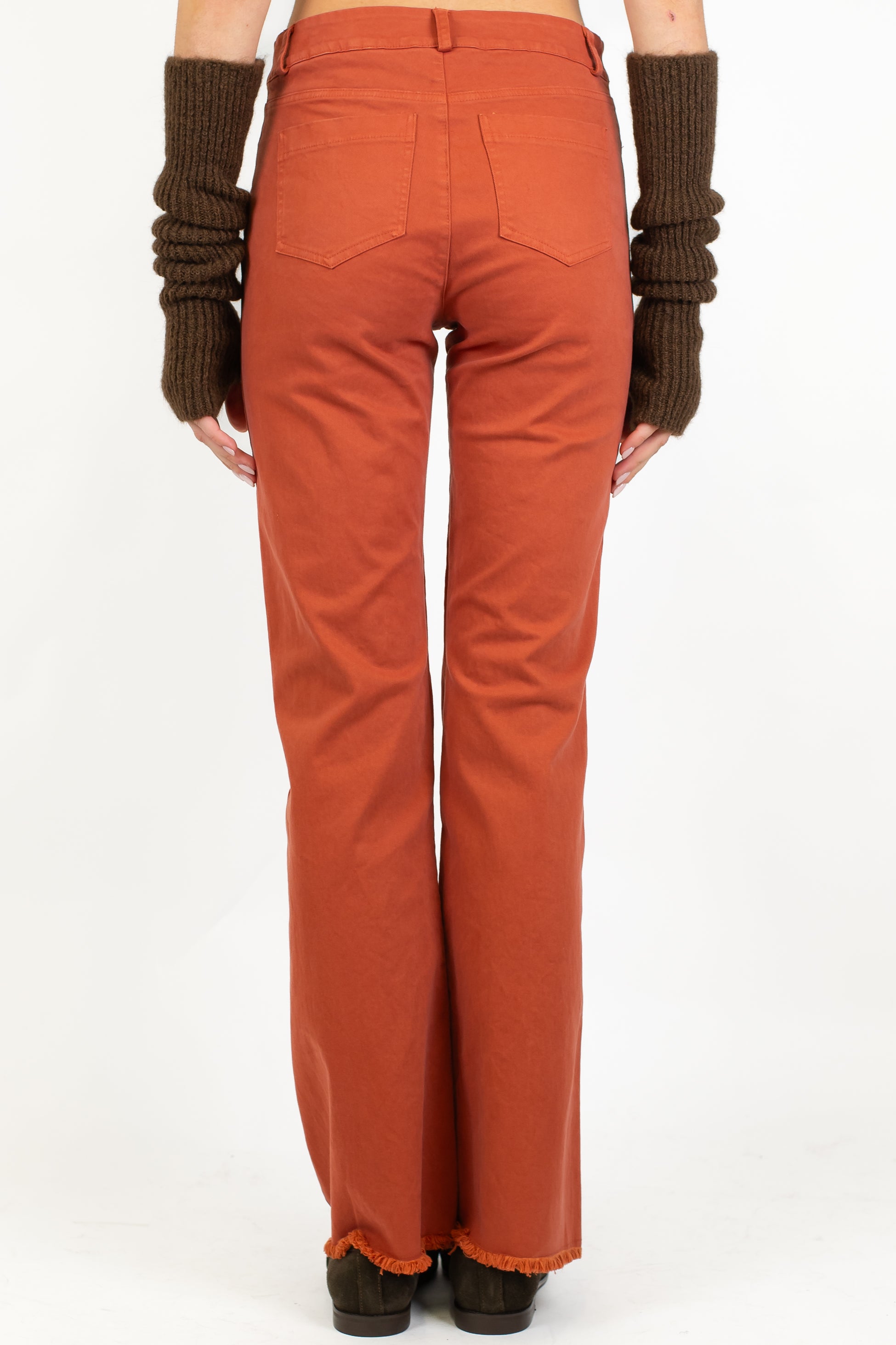 Motel - Pantalone a zampa in cotone invernale