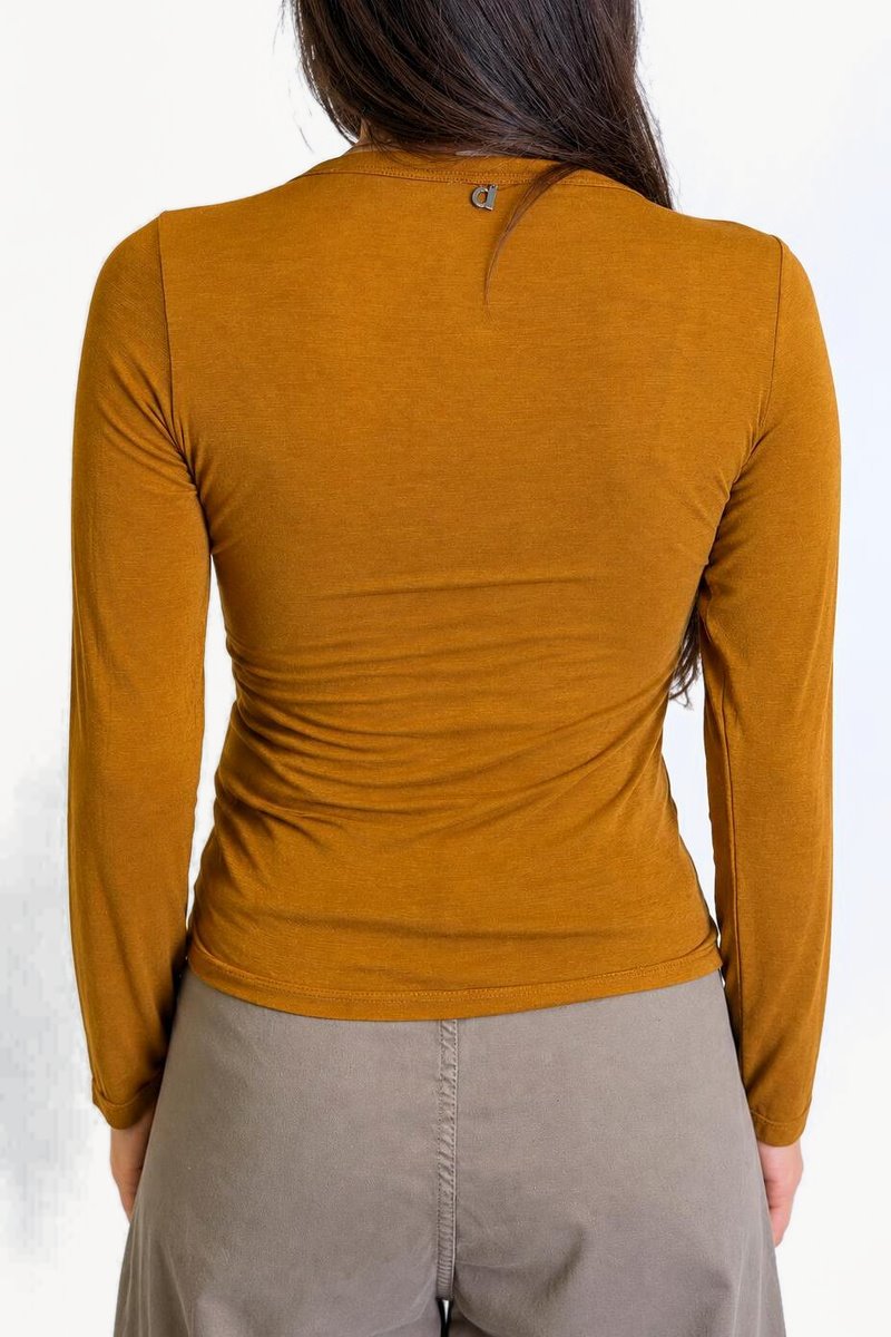 Dixie - Maglia serafino basic in misto cashmere