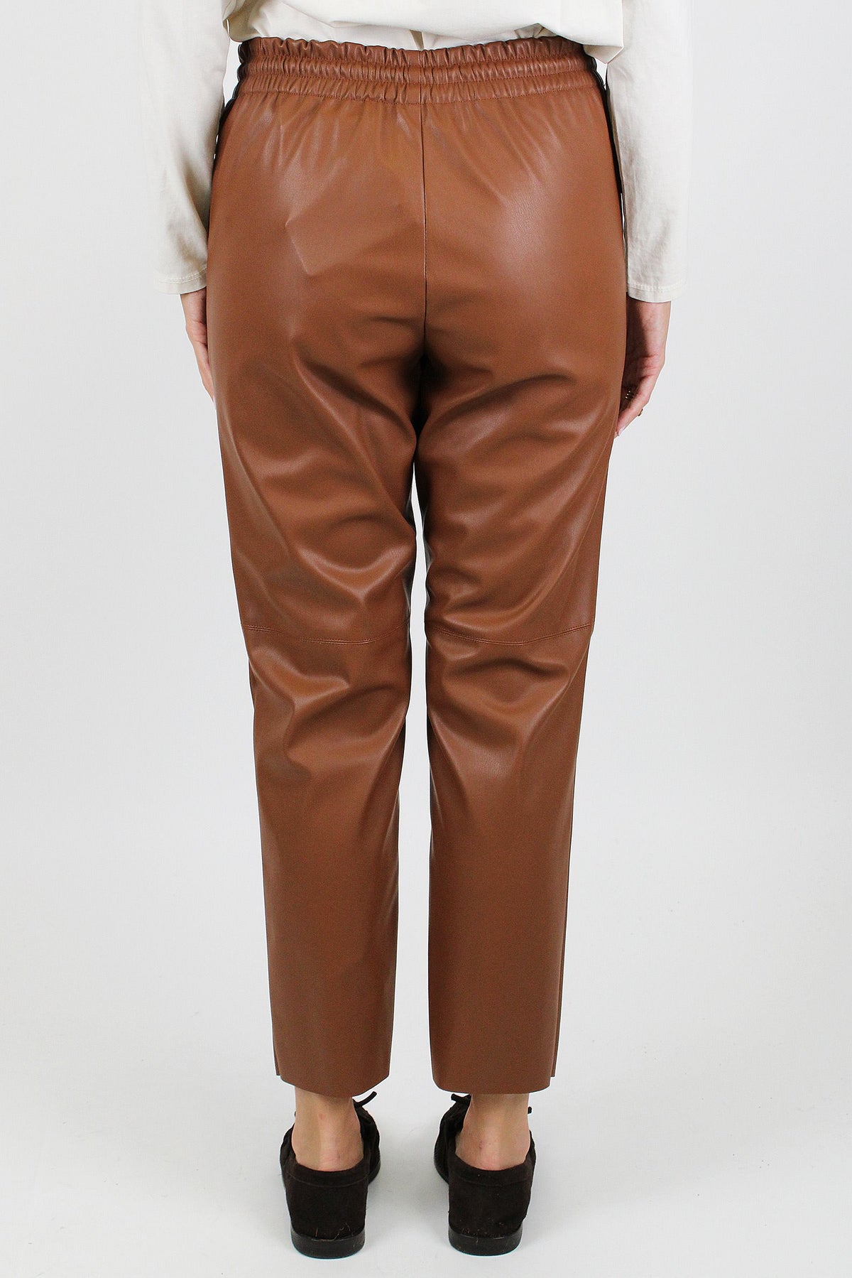 Souvenir - Pantalone in ecopelle con coulisse