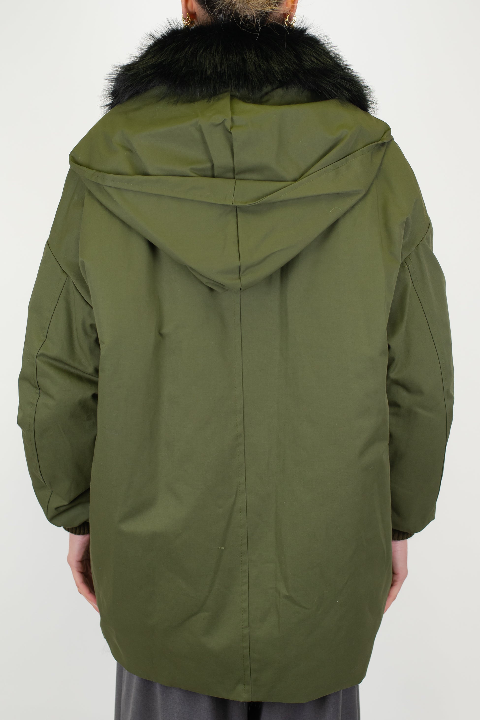 Motel - Parka con collo pelliccia e cappuccio