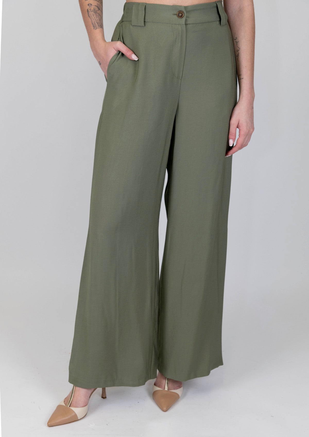 Tensione in - Coordinato gilet e pantalone palazzo