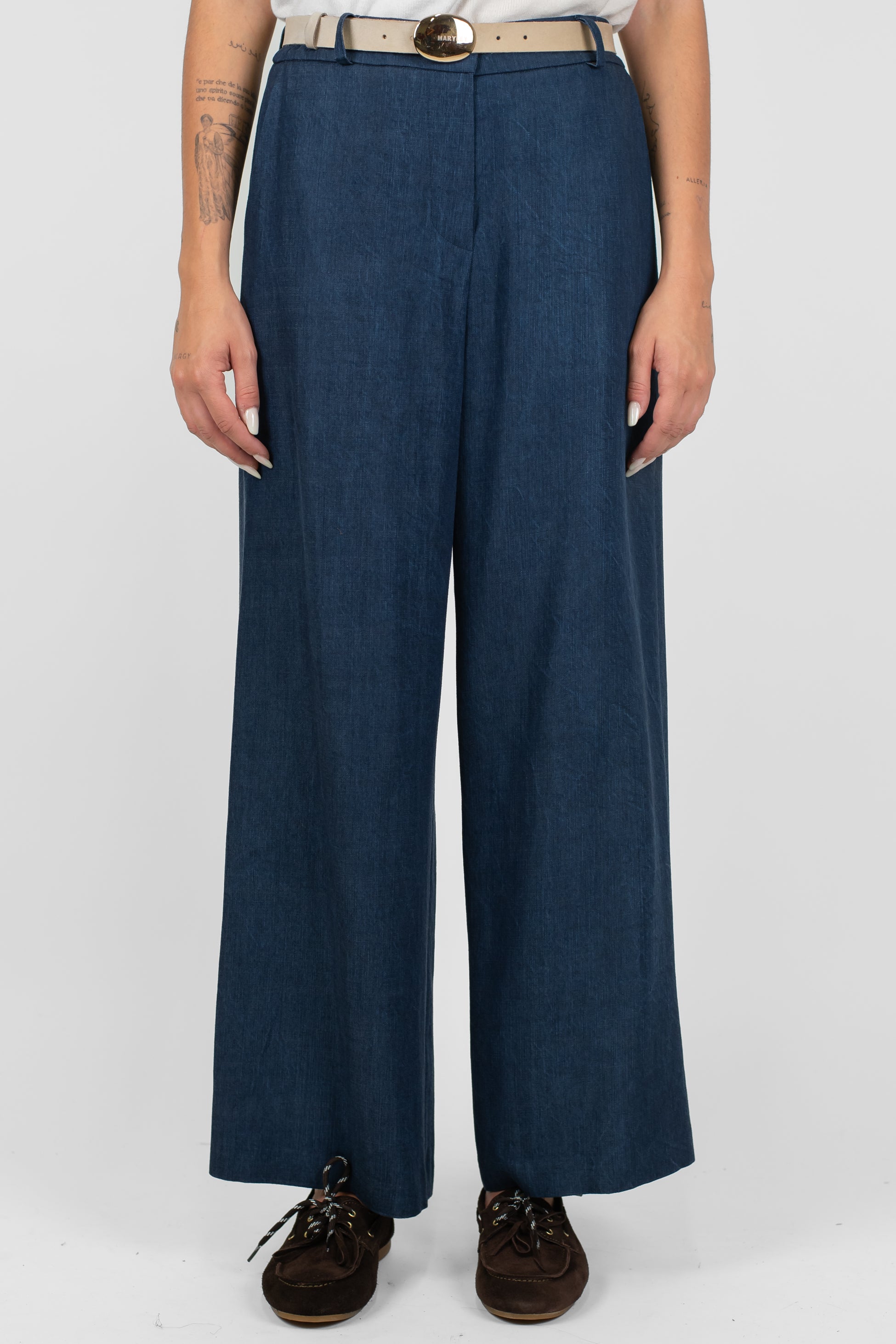 Maryley - Pantalone regular a gamba ampia