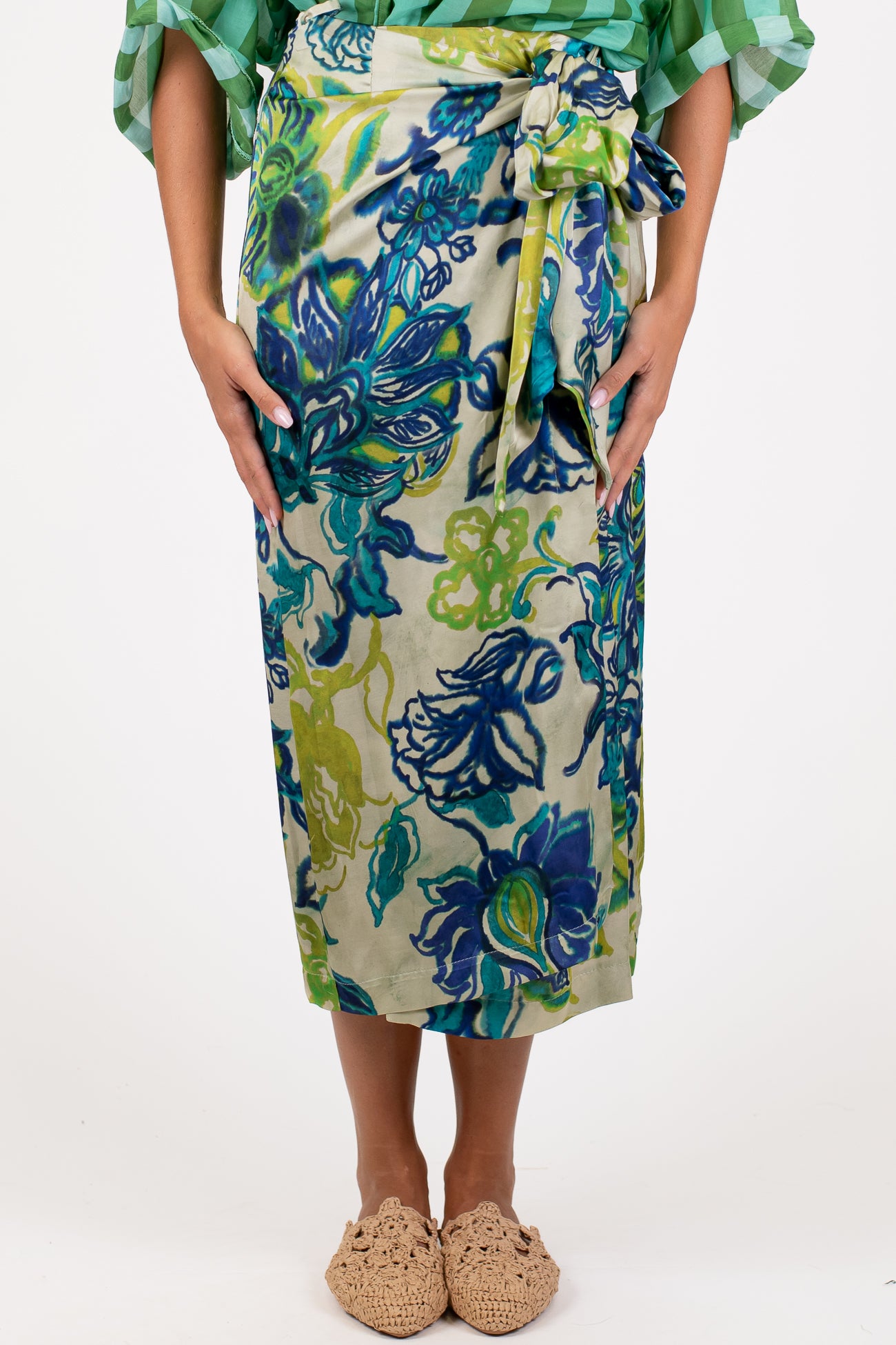 Maryley - Gonna pareo in viscosa fantasia multicolor