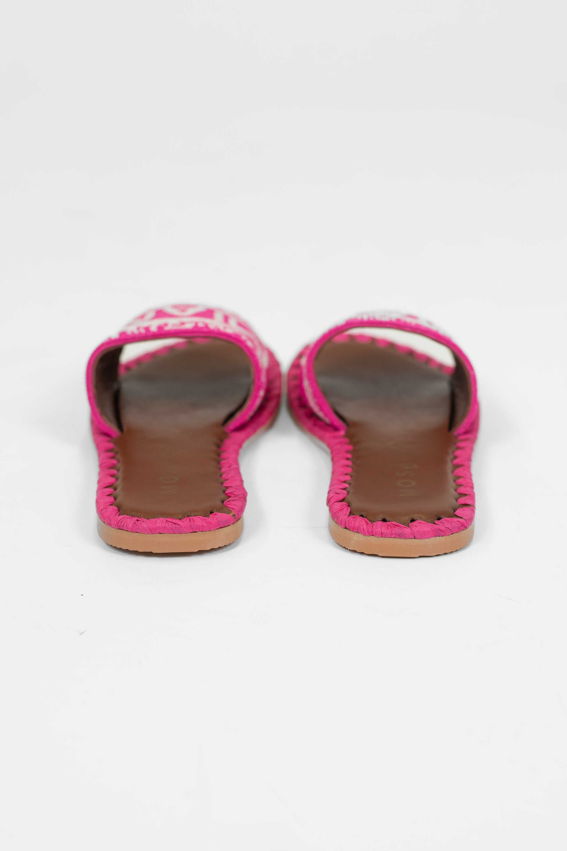 Mosaic - Ciabattina con fascia decorata da perline con scritta