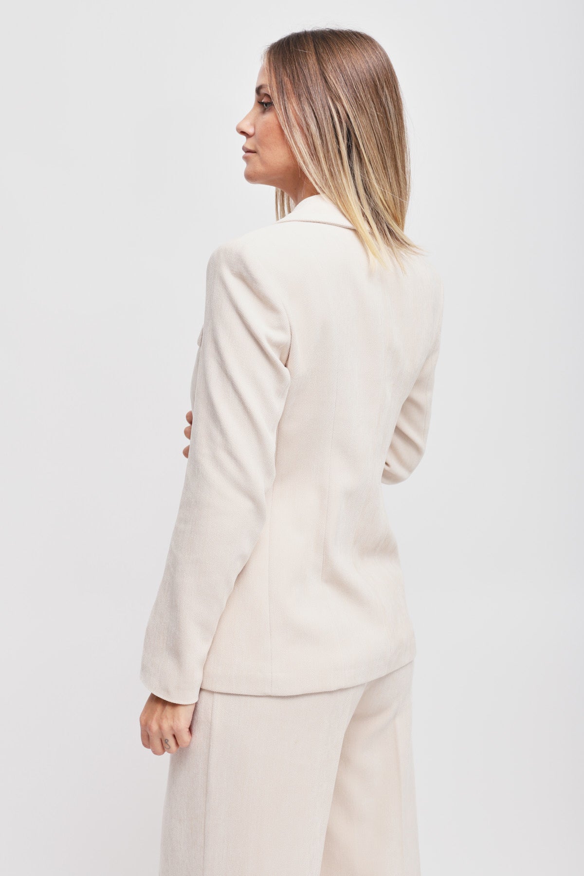 Maryley - Giacca doppiopetto fantasia spigata in velluto