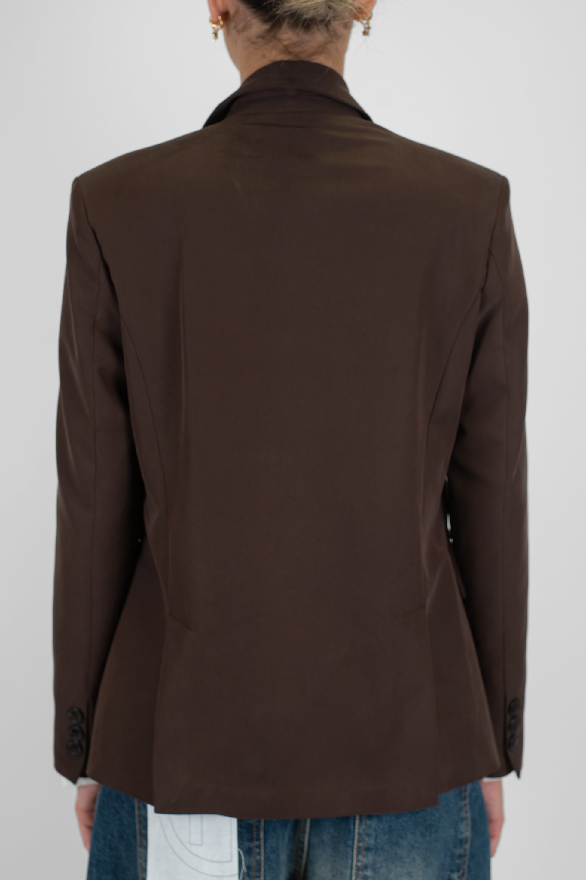 Maryley - Giacca monopetto con chiusura a ciappa e spilla bottone