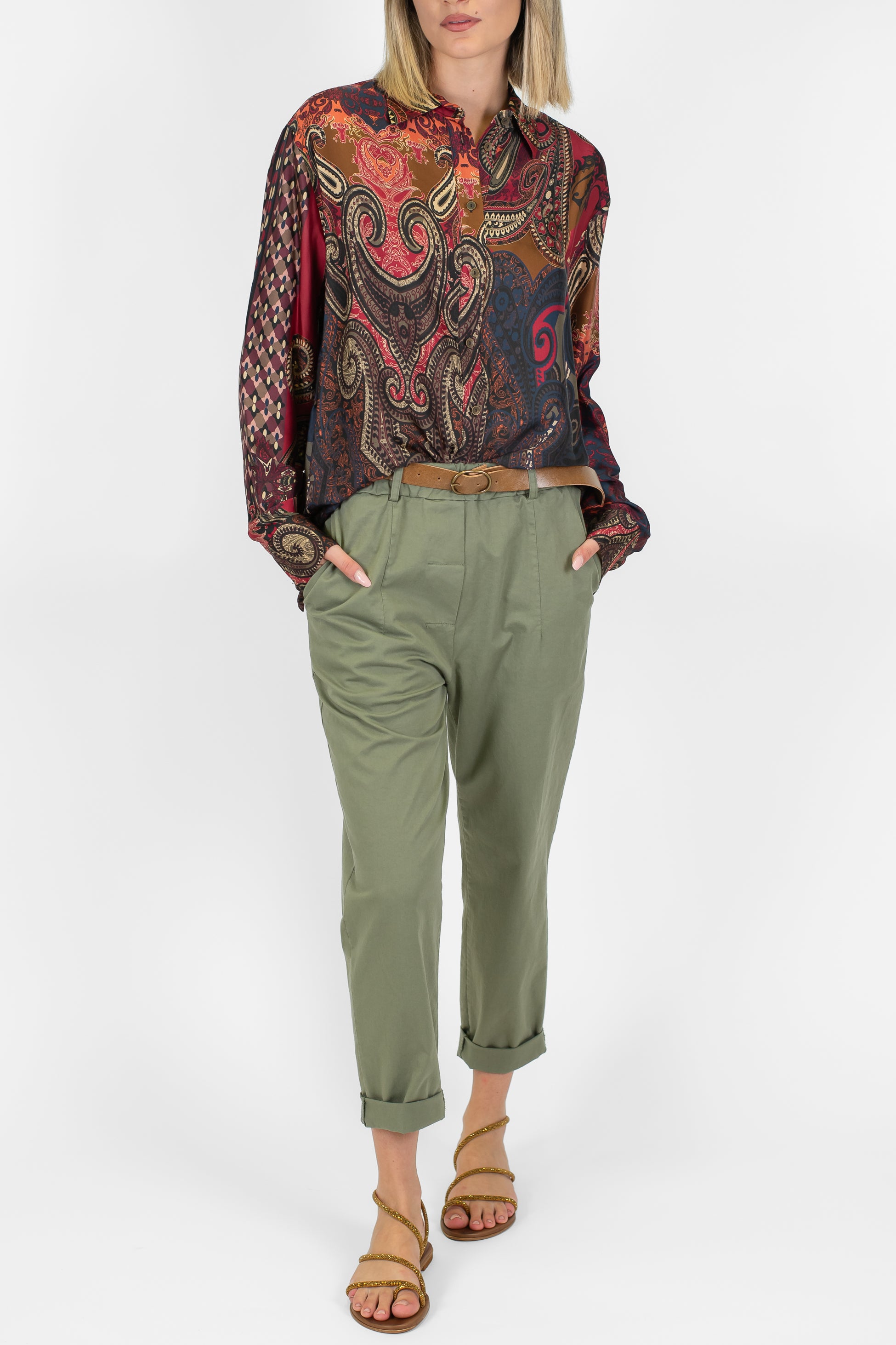 Motel - Pantalone regular con elastico in vita