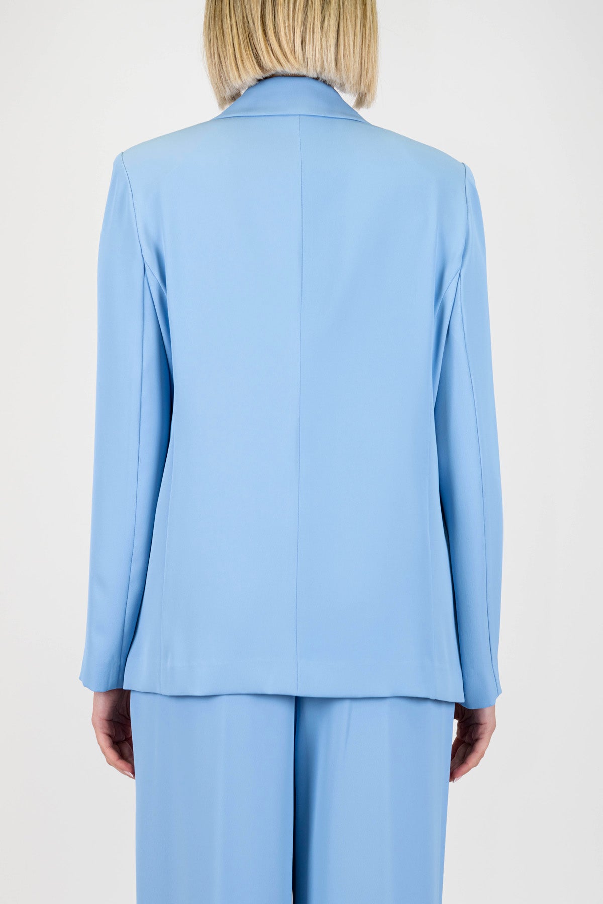 Kontatto - Giacca monopetto in tessuto fluido con chiusura ad un bottone