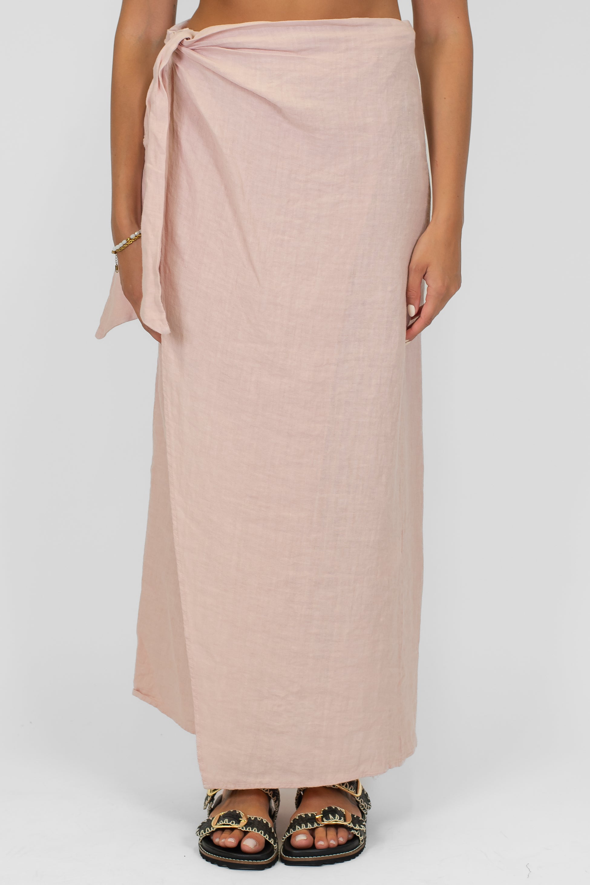 Haveone - Gonna pareo in lino chiusura portafoglio