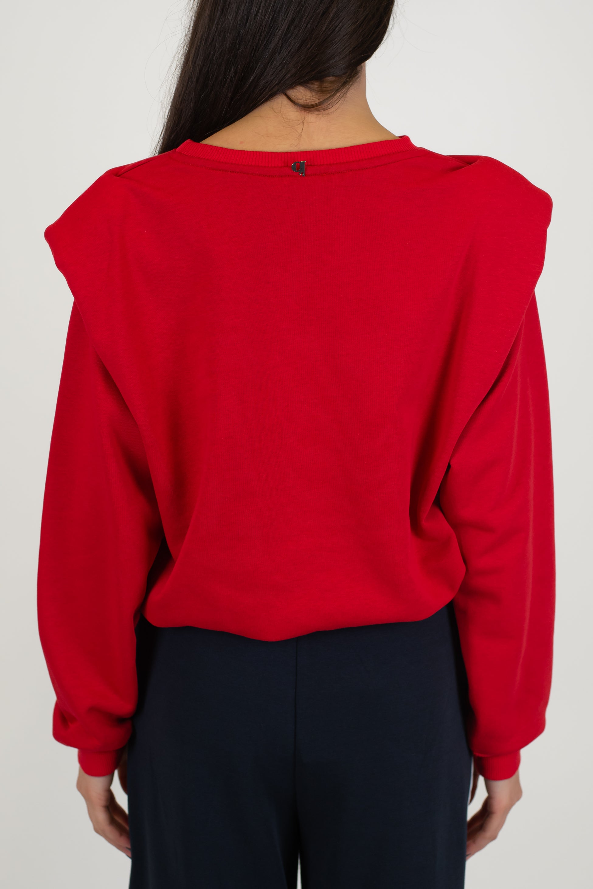 Dixie - Felpa girocollo con spalline ed elastico sul fondo