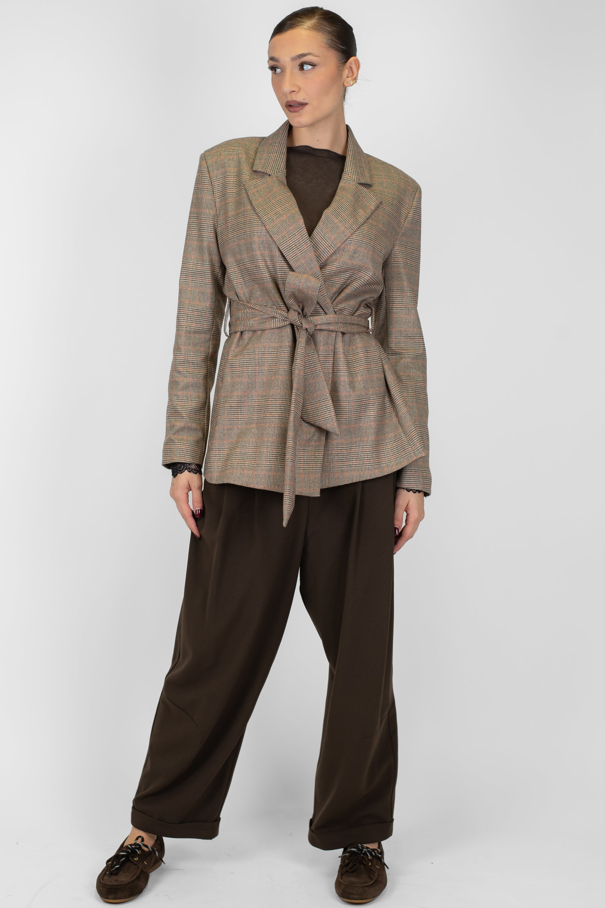 Tensione in - Pantalone balloon a vita bassa con pinces