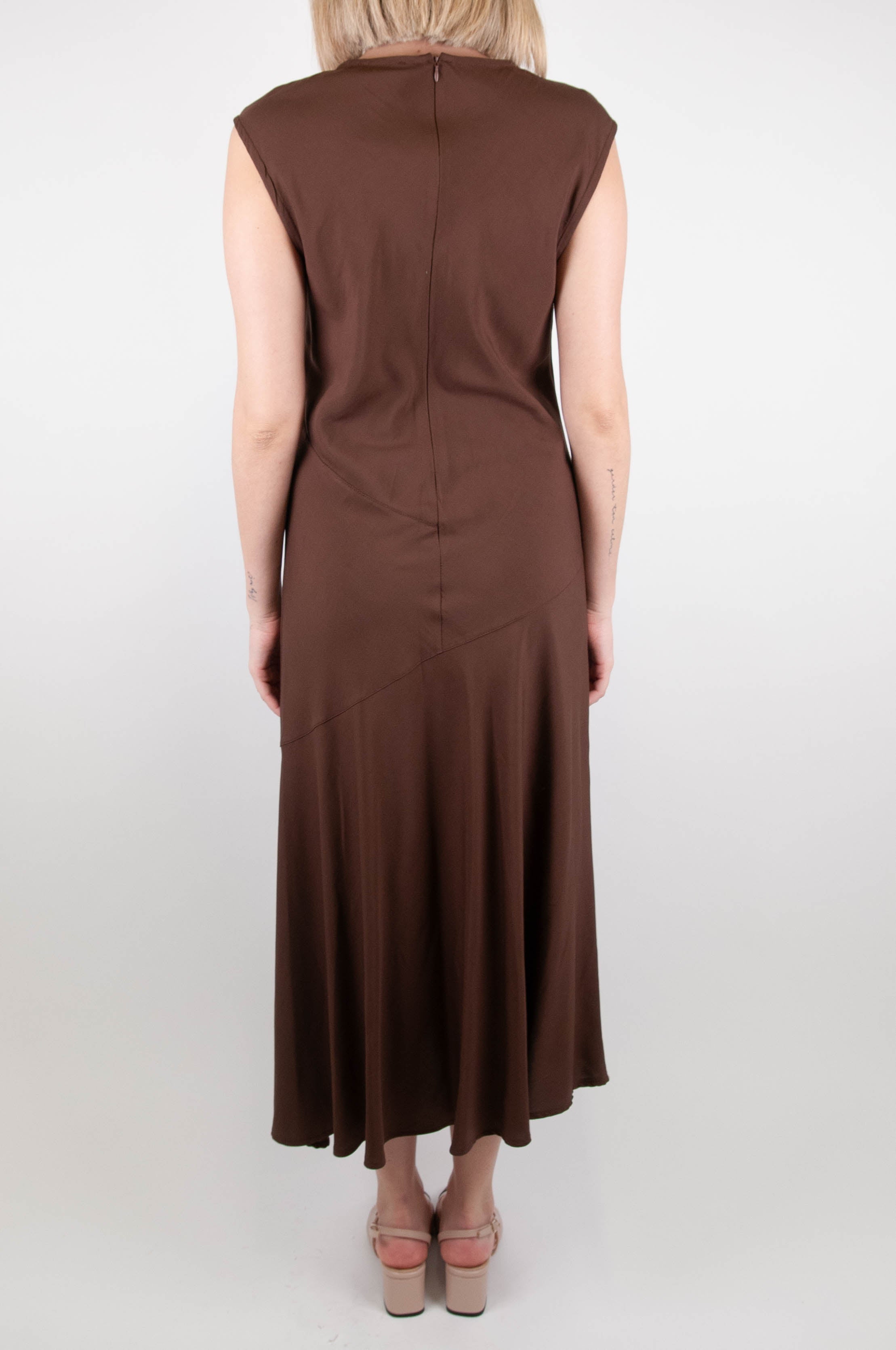 Dixie - Abito lungo giromaniche in misto lino