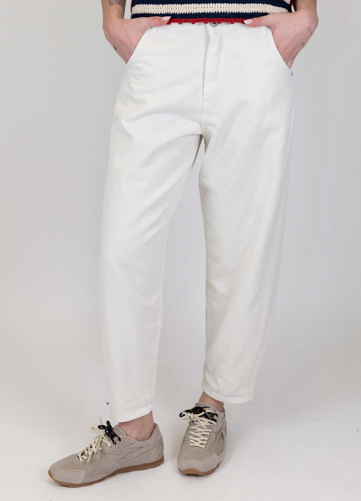 Dixie - Pantalone balloon in denim colorato