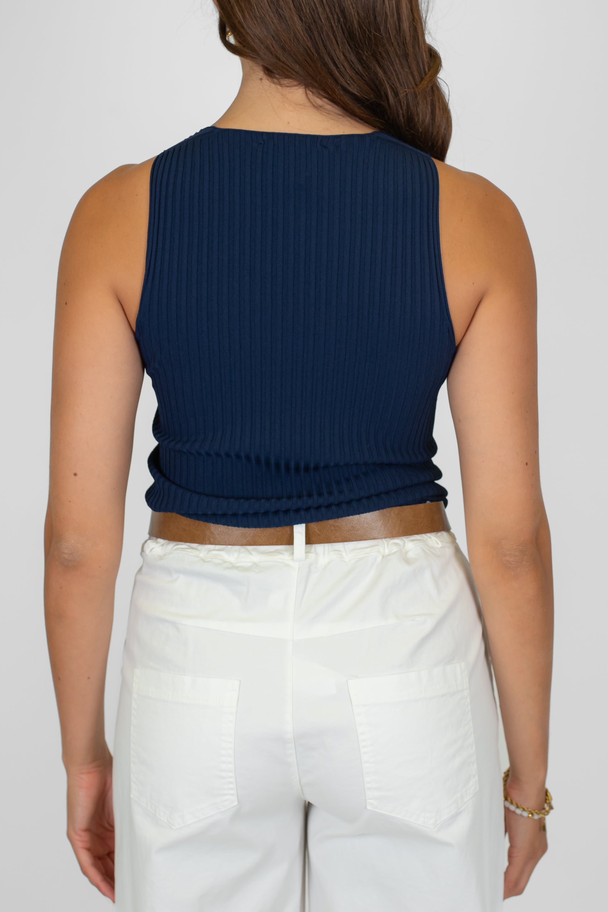 Maryley - Canotta a costine in viscosa leggera