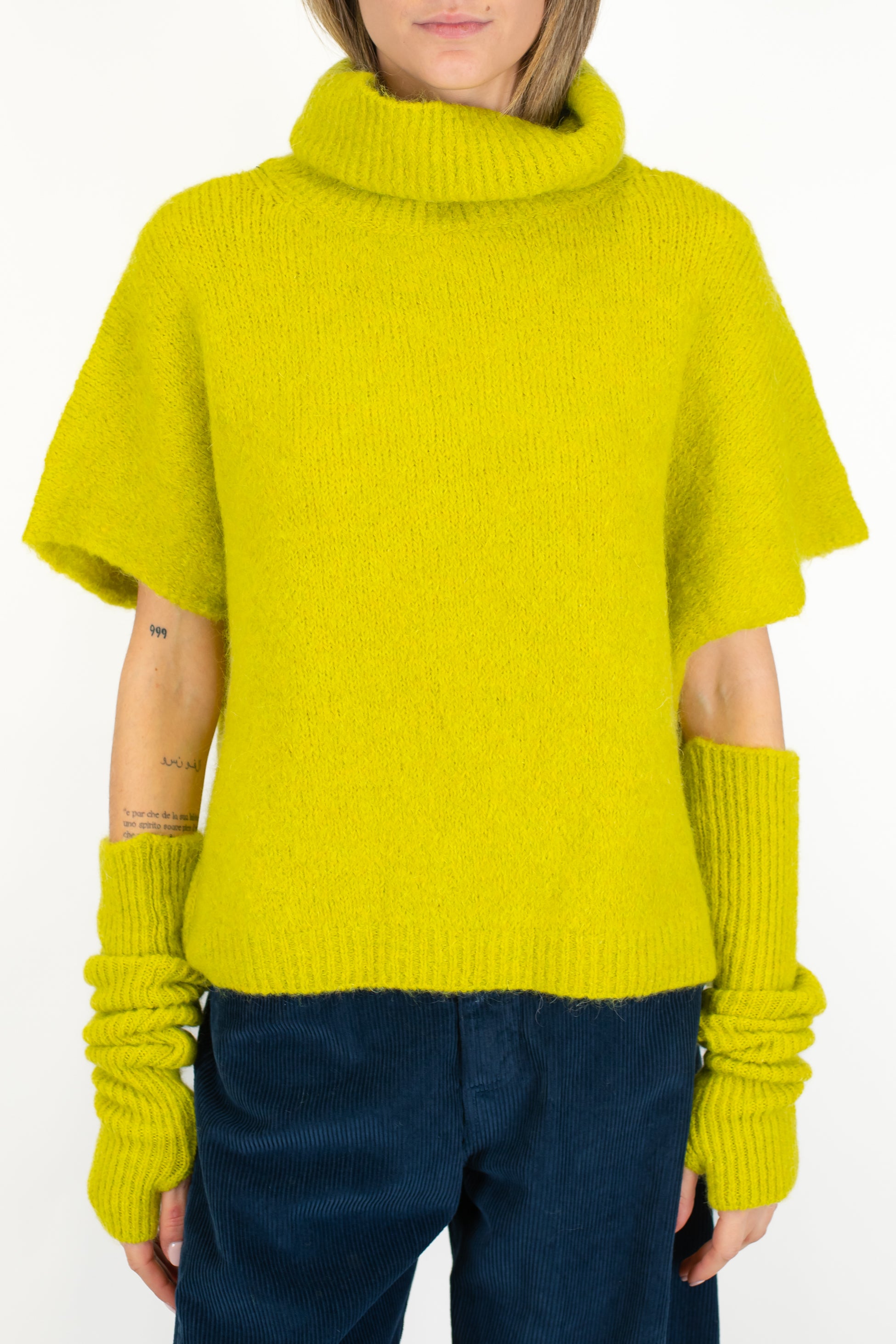 Motel - Dolcevita in misto lana con manicotti