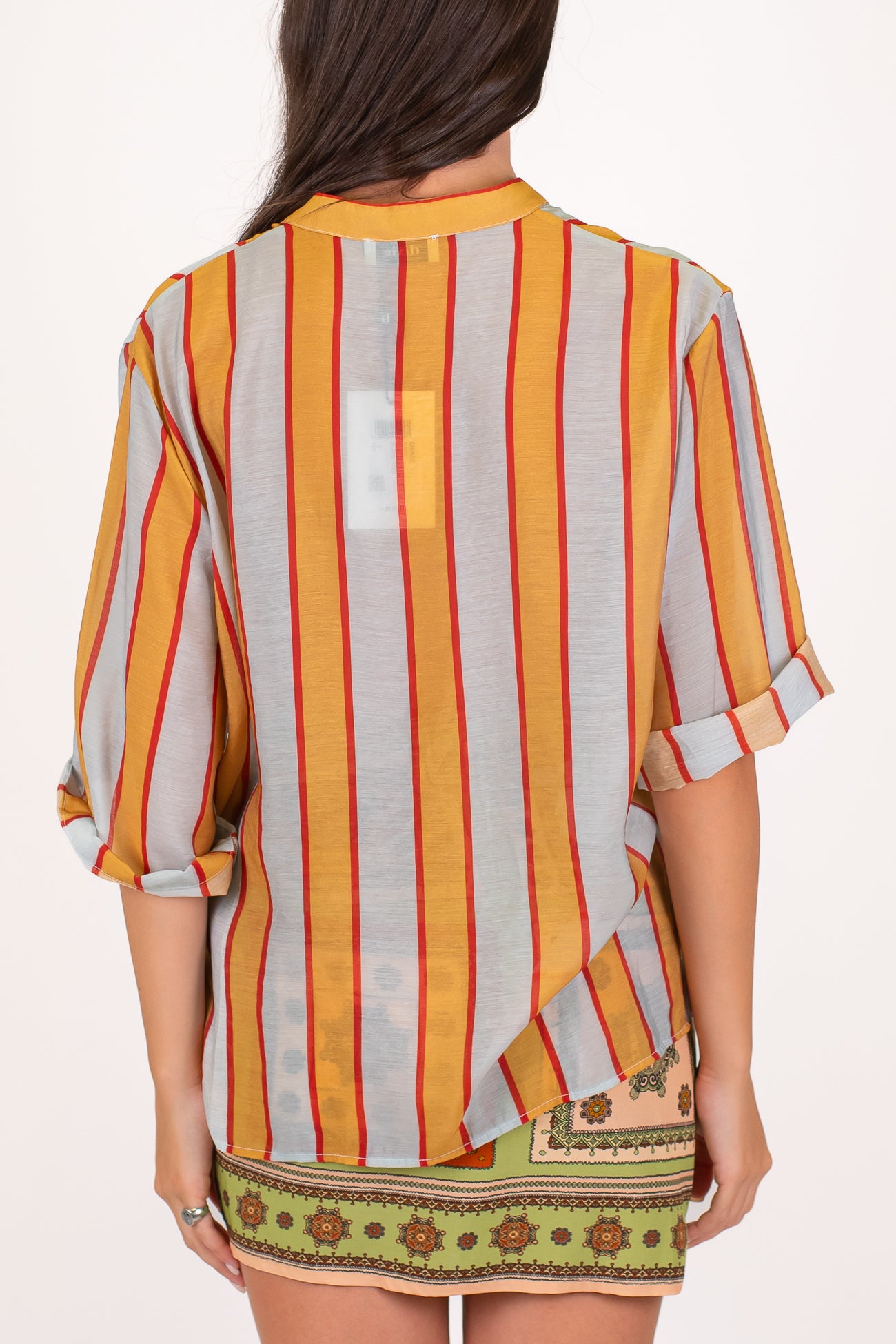 Dixie - Camicia rigata in viscosa leggera