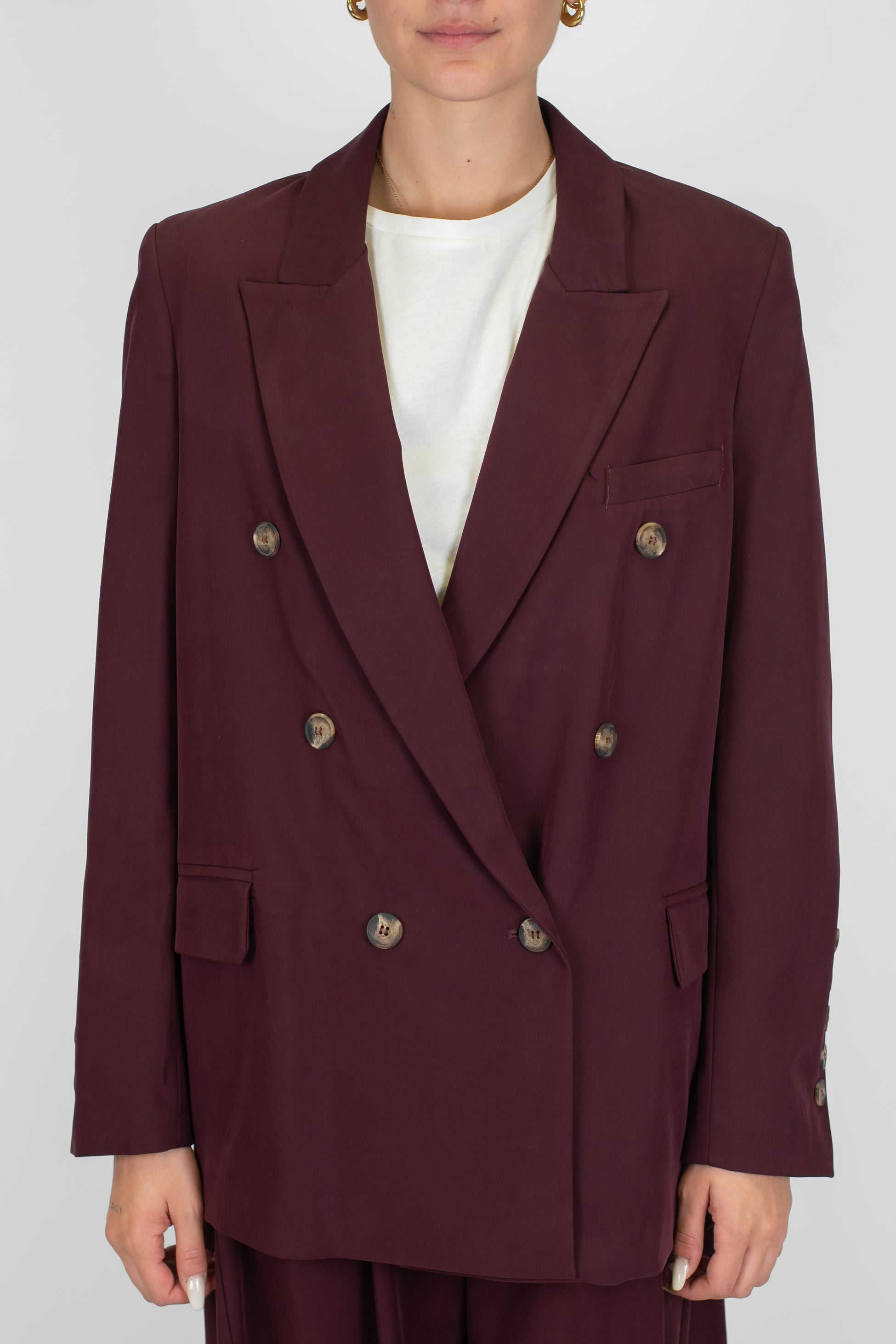 Haveone - Giacca doppiopetto con spalline e rever a lancia