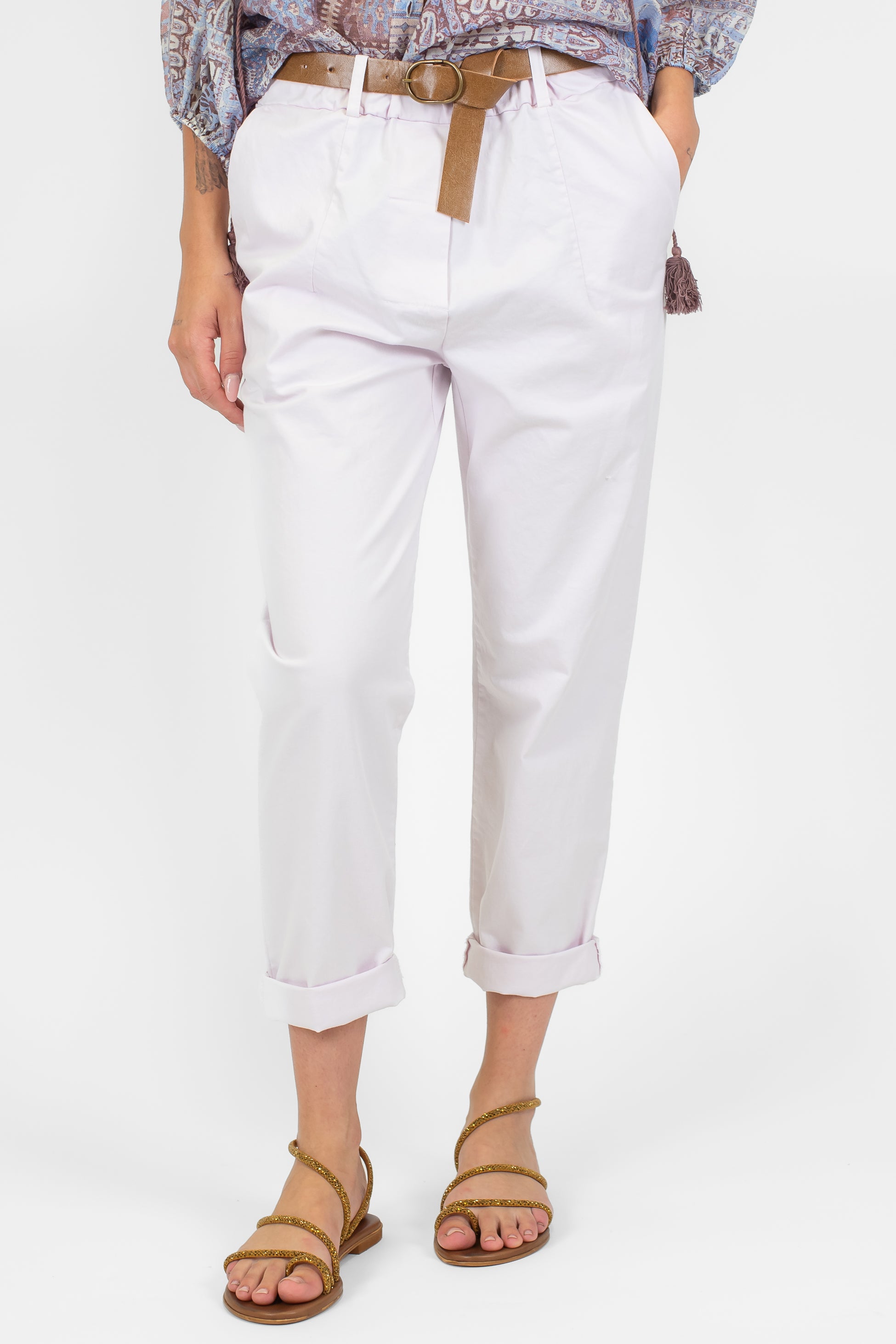 Motel - Pantalone regular con elastico in vita