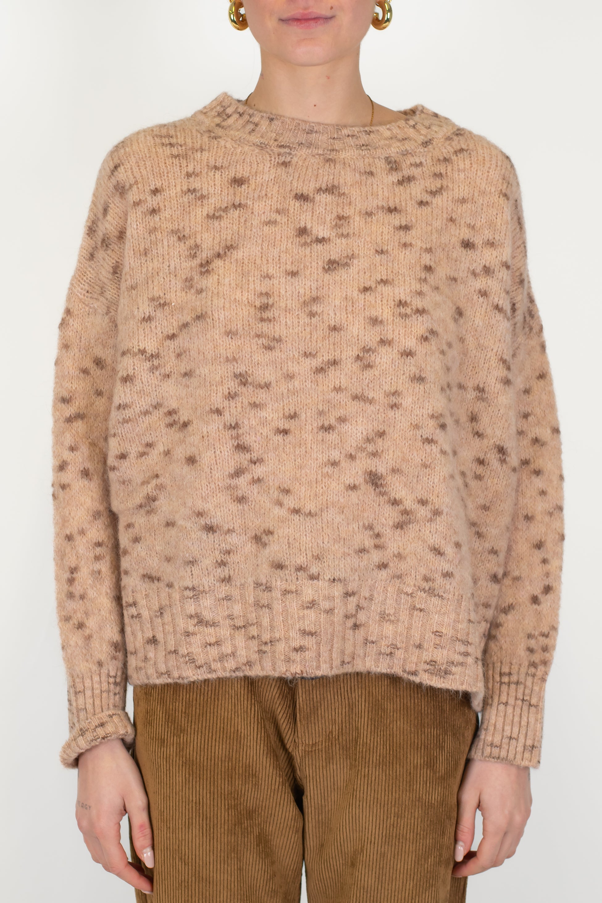 Tensione in - Maglia animalier in misto lana