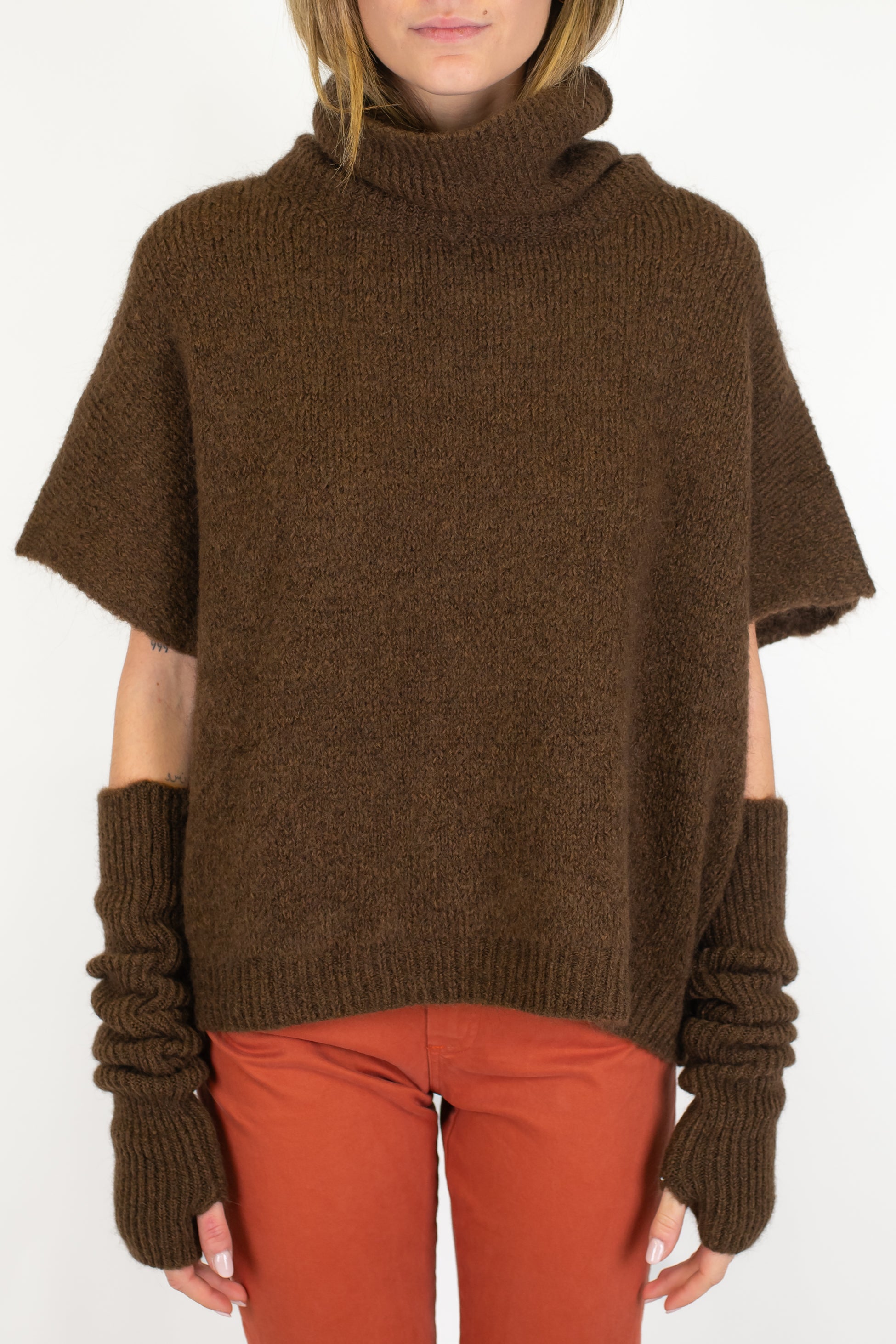 Motel - Dolcevita in misto lana con manicotti