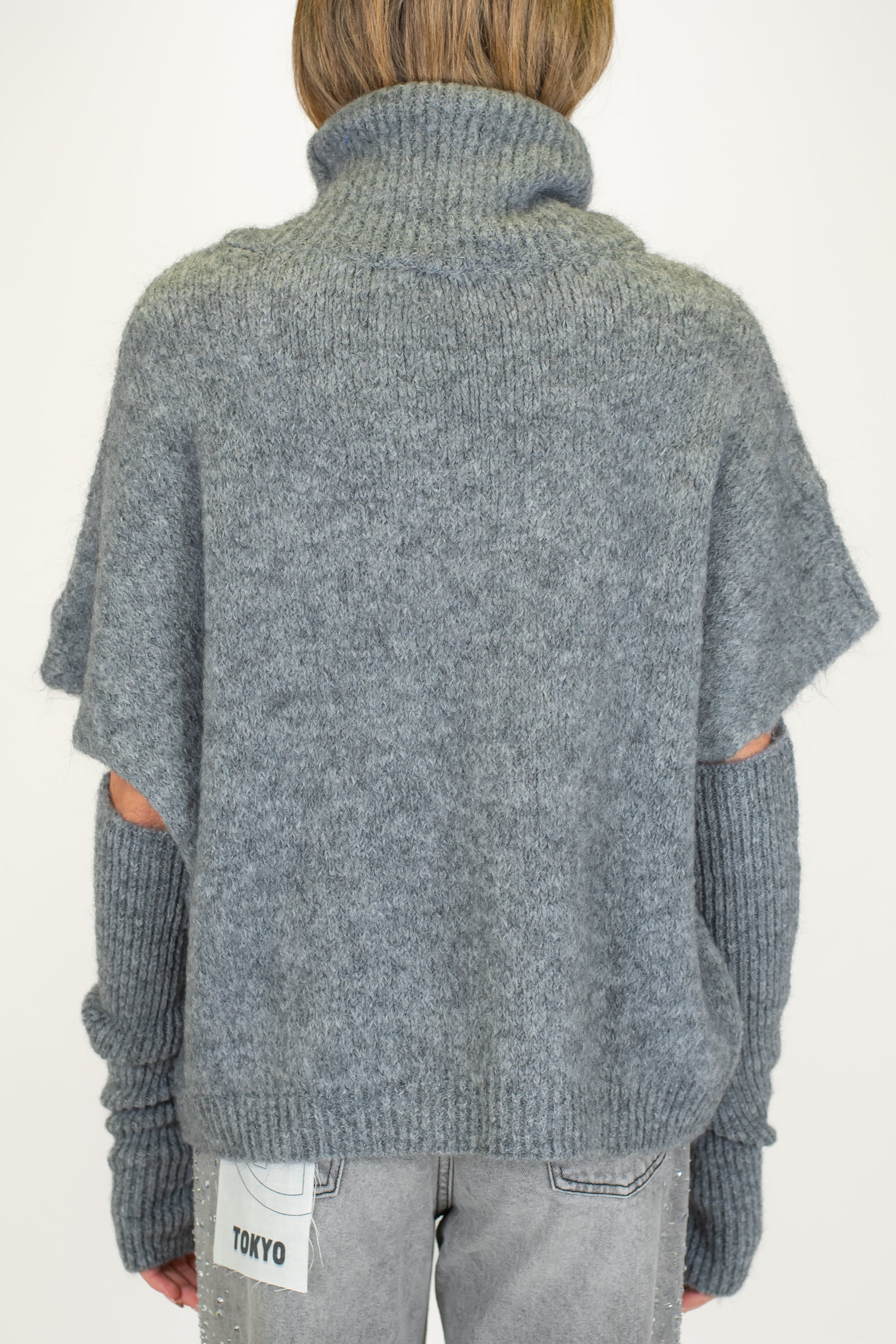 Motel - Dolcevita in misto lana con manicotti