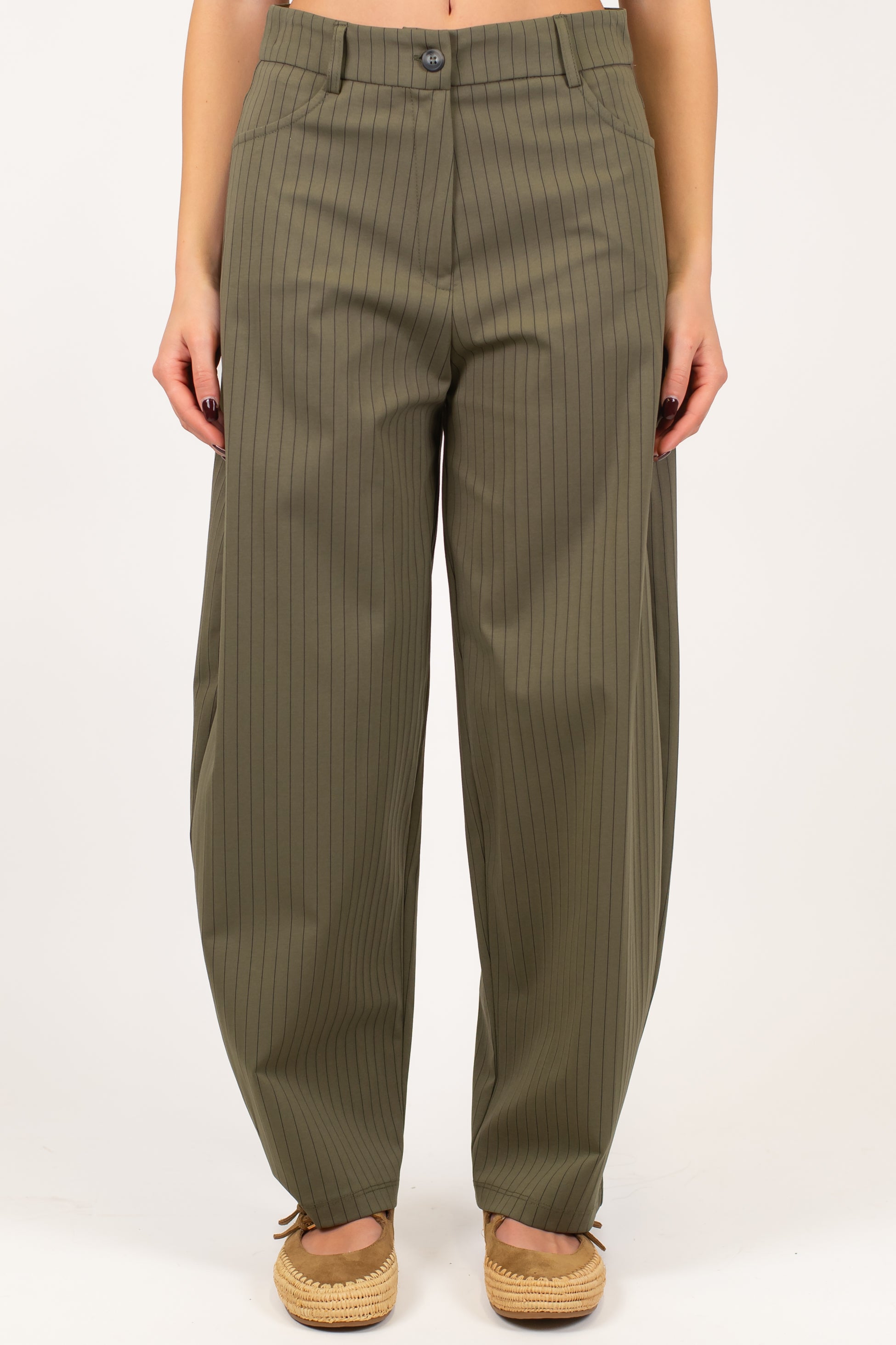 Tensione in - Pantalone balloon gessato