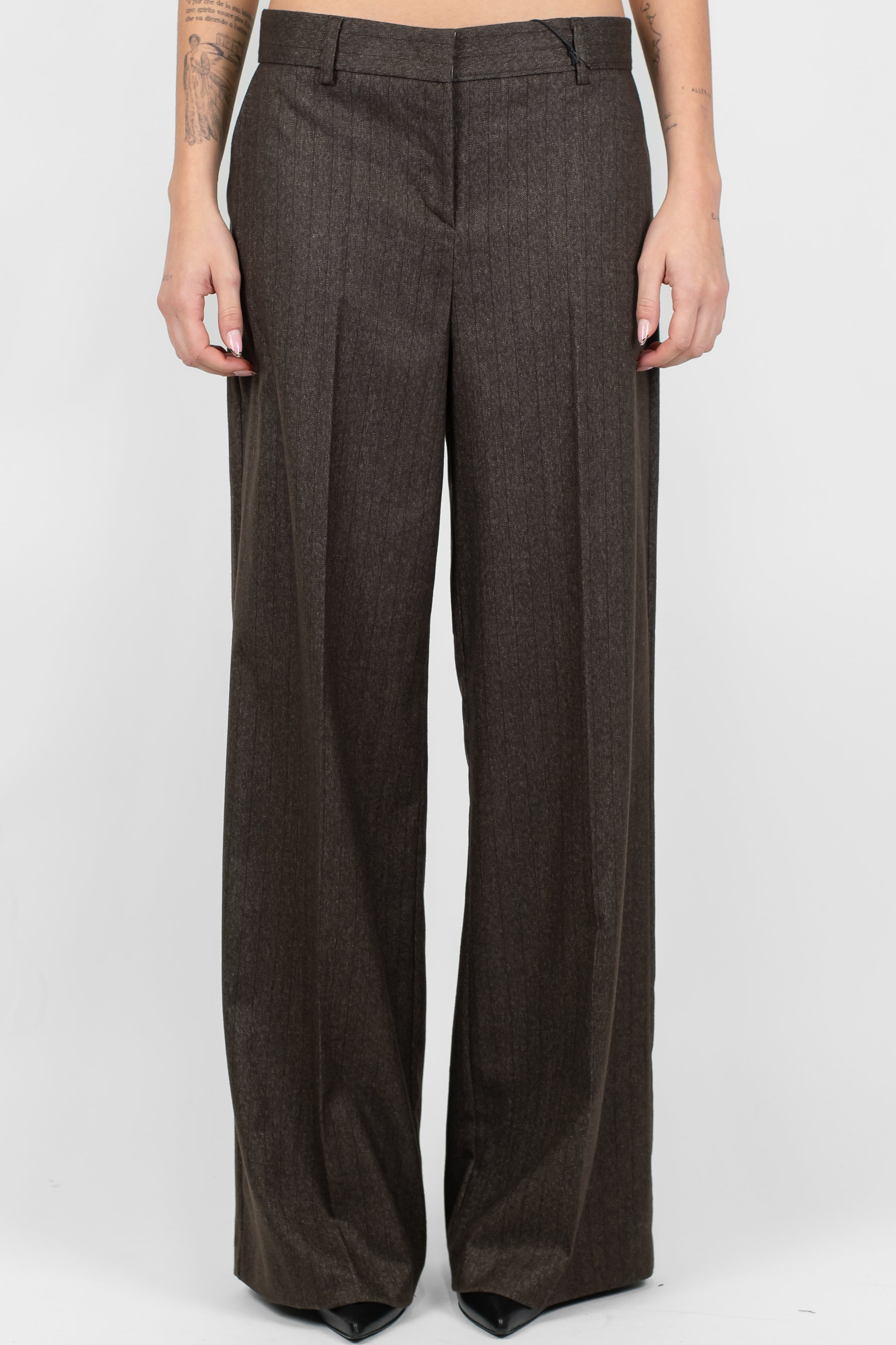 Tensione in - Pantalone palazzo gessato