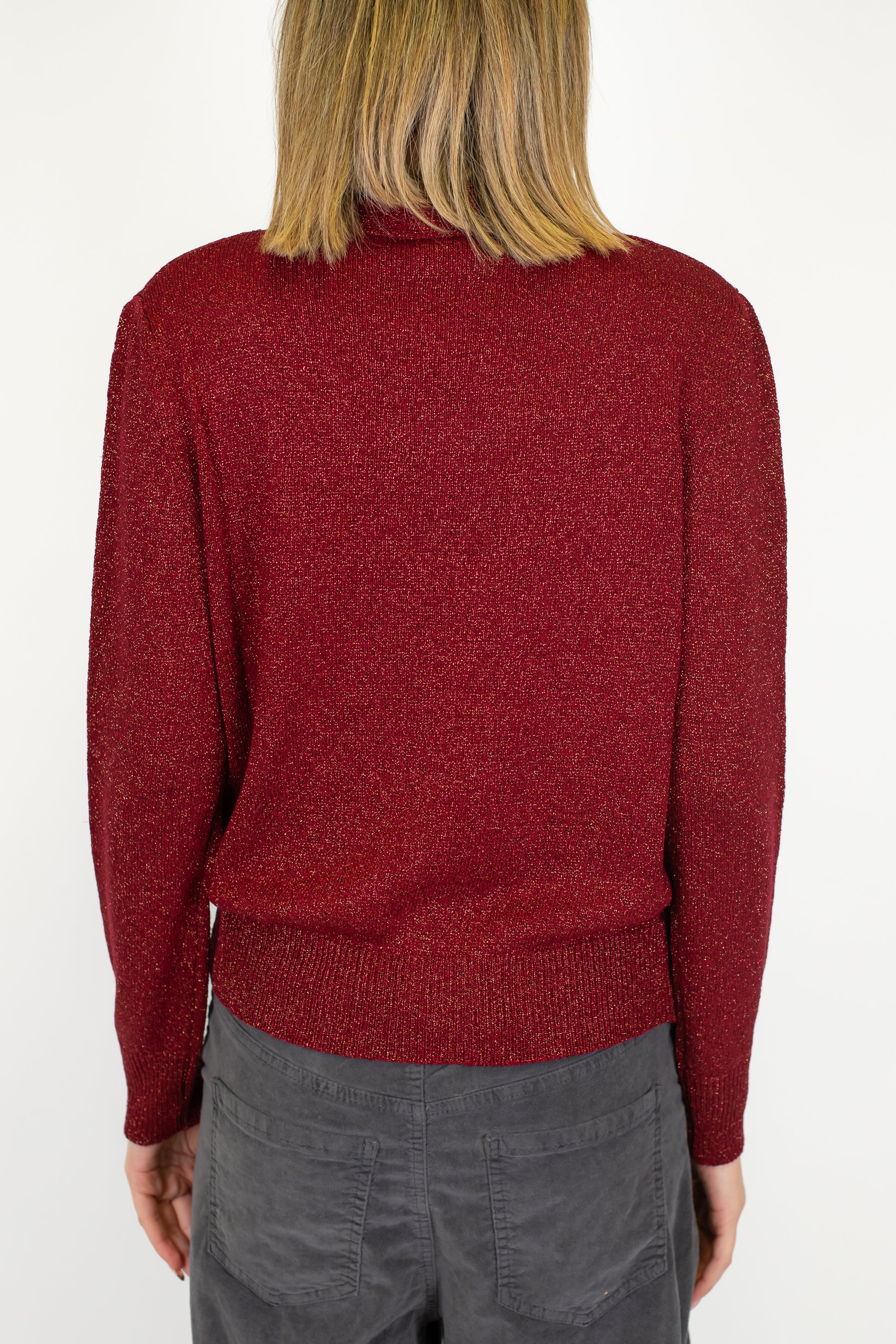 Motel - Maglia un lurex con sciarpina al collo