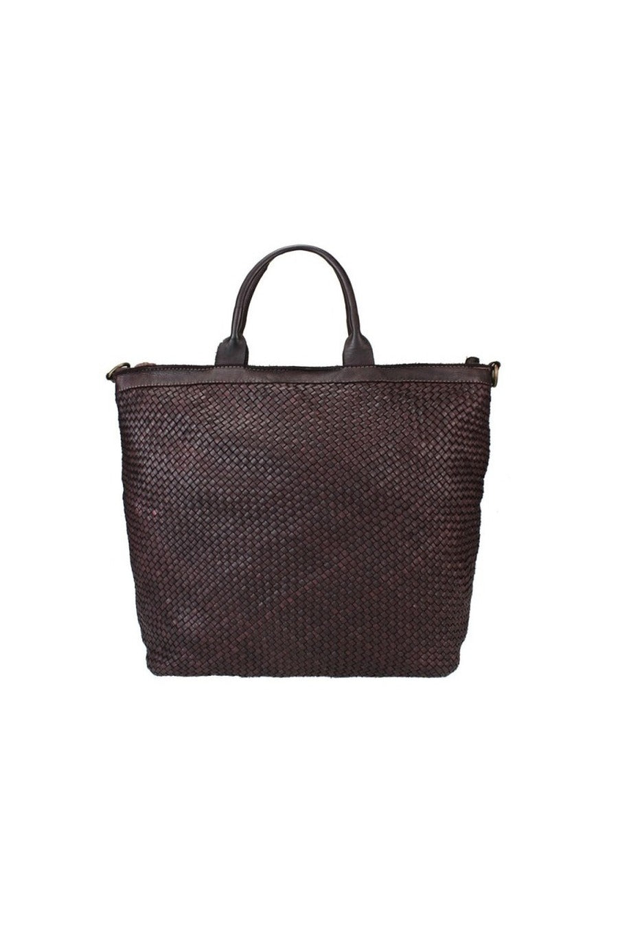 Borsa grande 100% pelle intrecciata made in italy