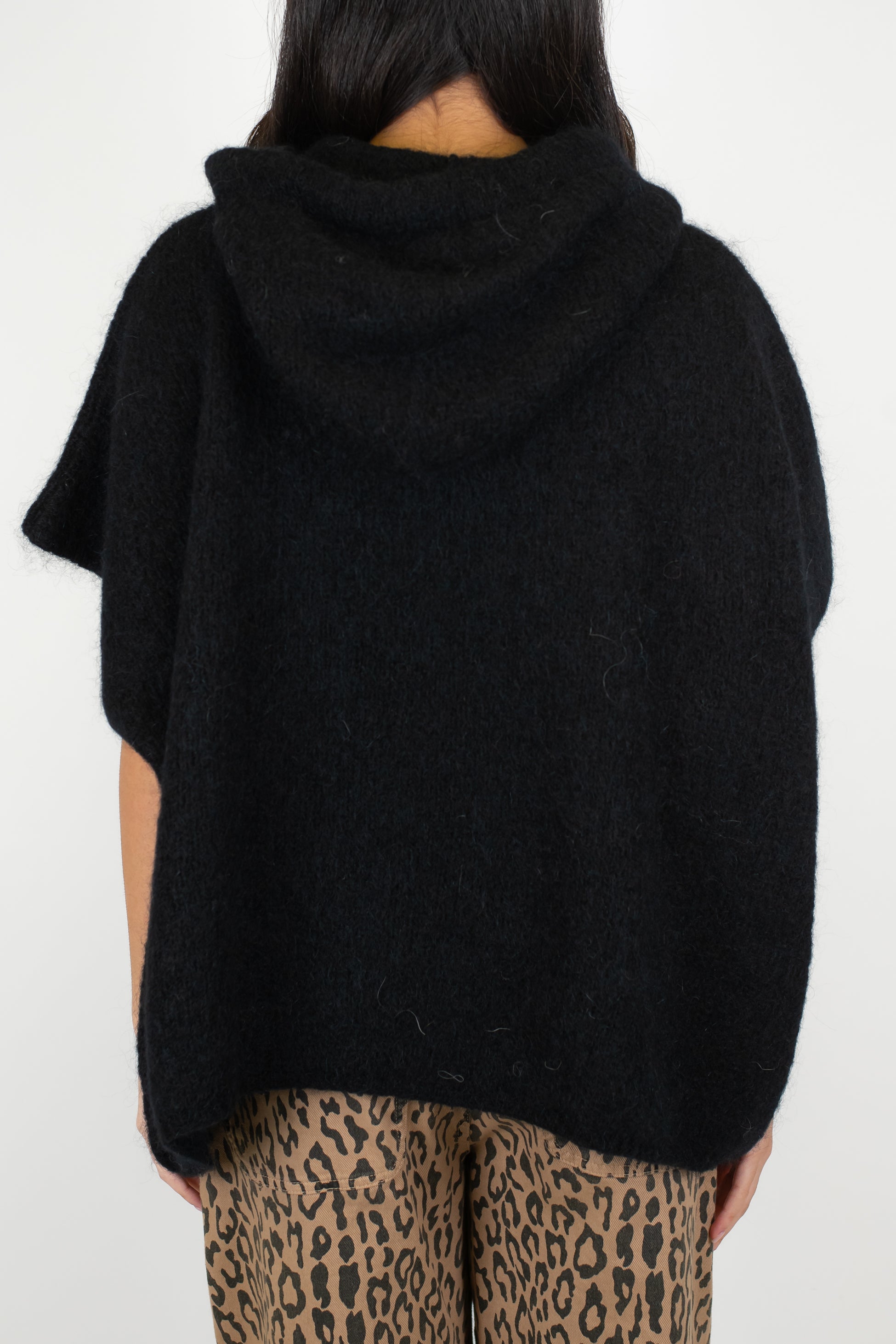 Dixie - Maglia mazzamanica in misto lana mohair con cappuccio