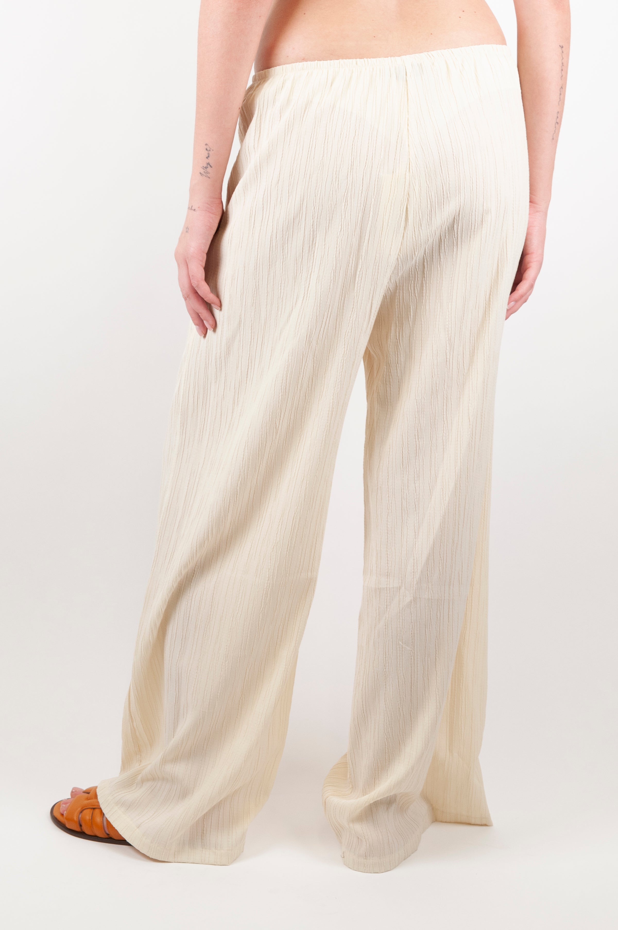 Haveone - Pantalone palazzo con elastico in vita