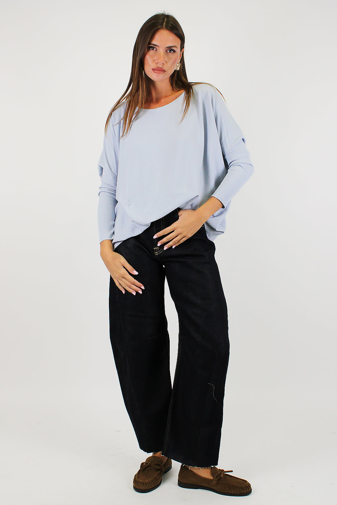 Haveone - Jeans balloon lavaggio scuro modello Barbara