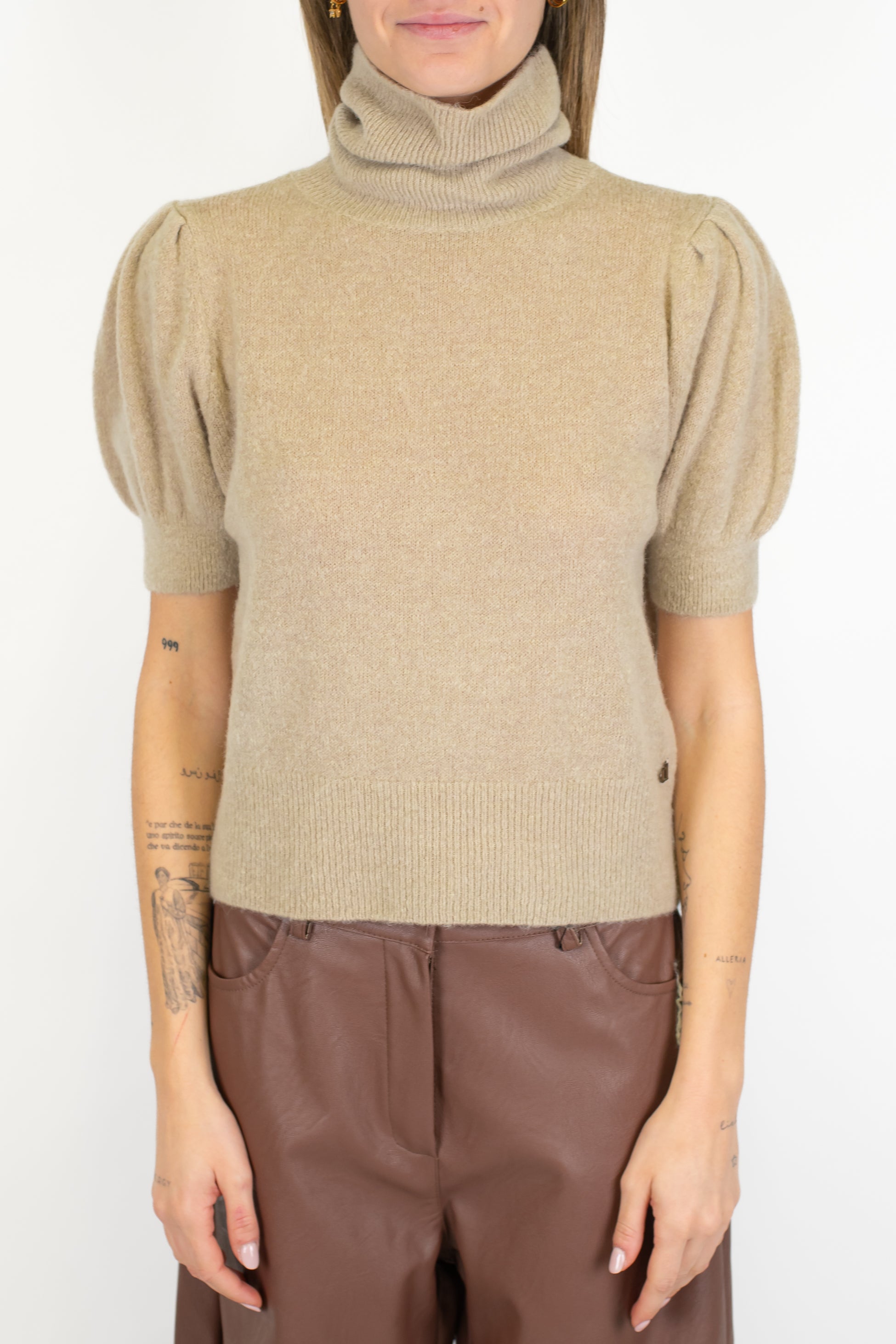 Dixie - Dolcevita mezzamanica a palloncino in baby alpaca