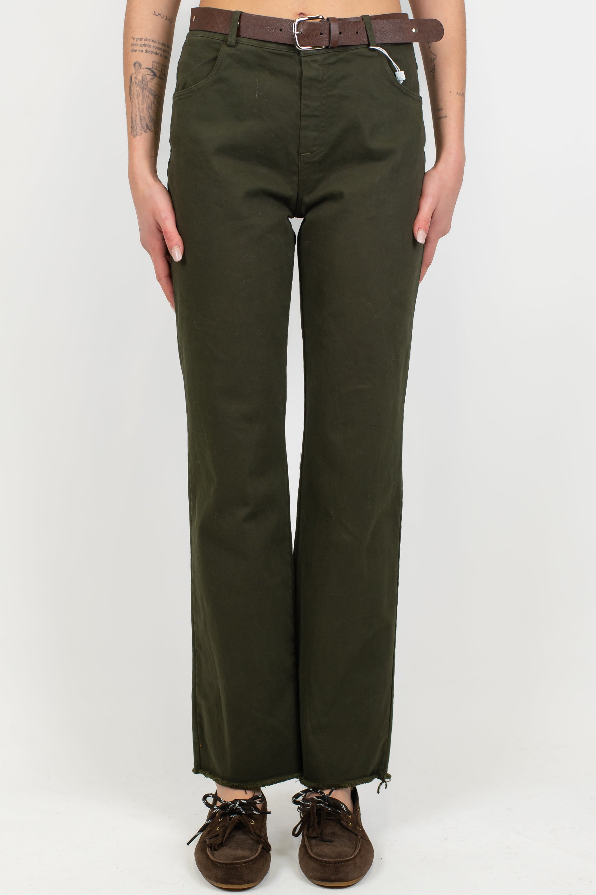 Motel - Pantalone trombetta sfrangiato sul fondo