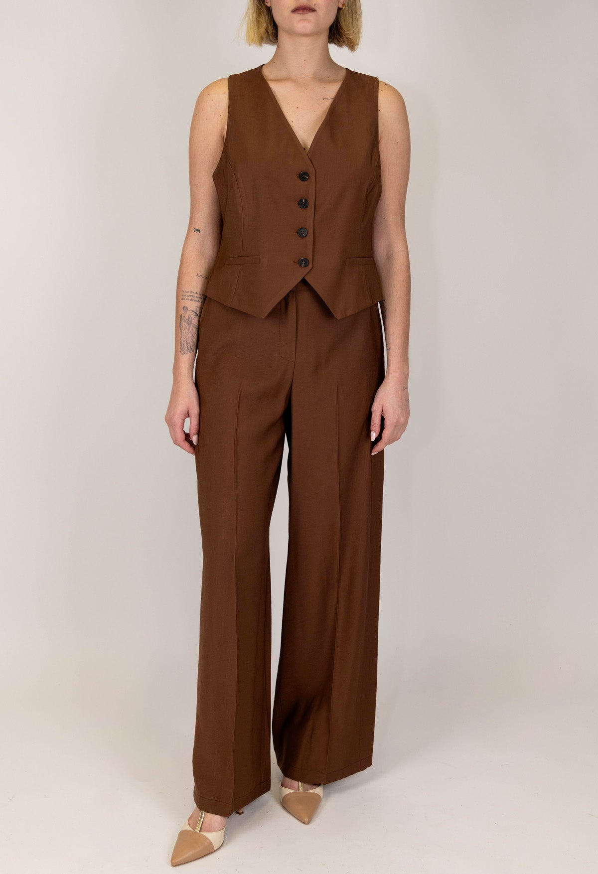 Tensione in - Coordinato gilet e pantalone palazzo