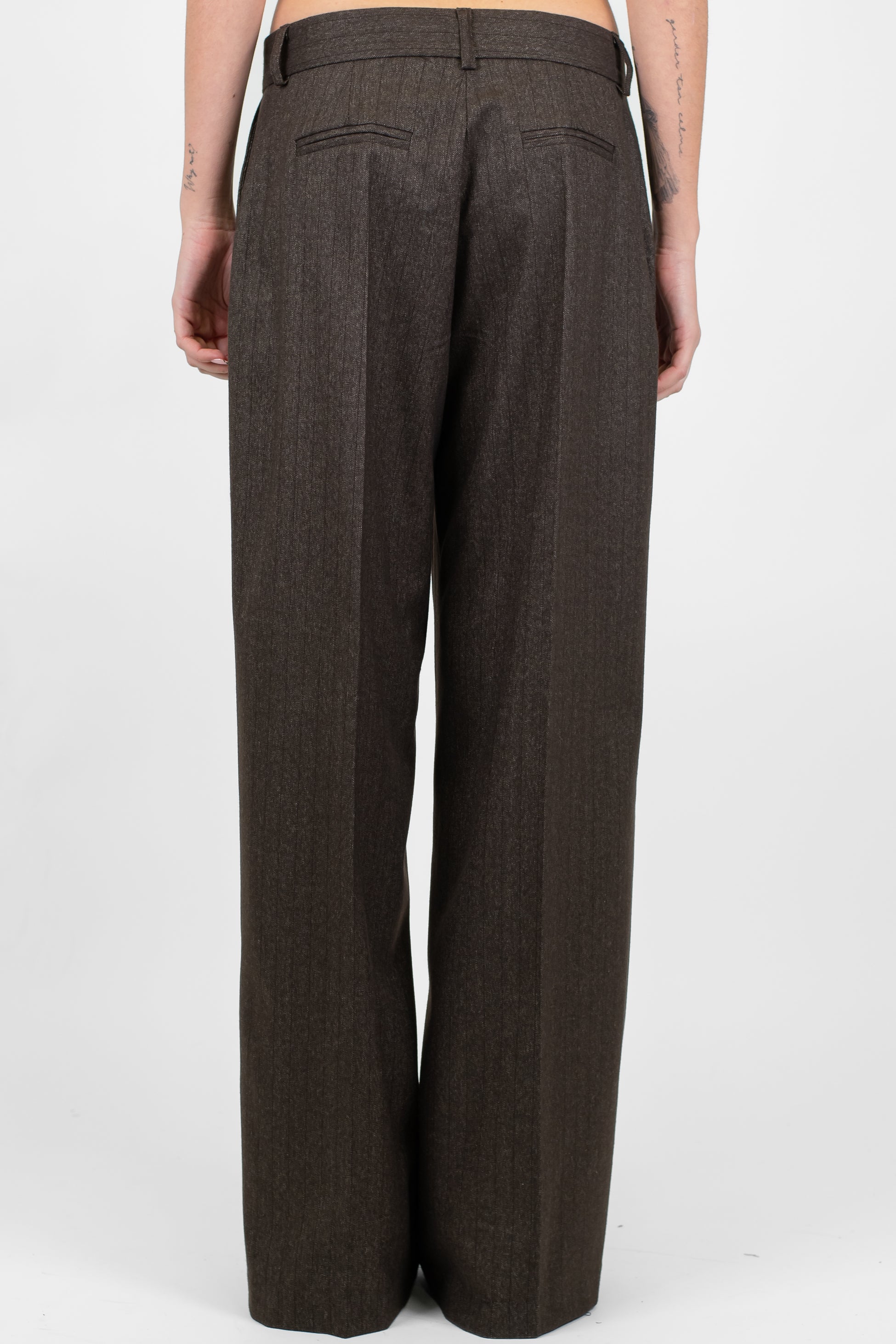 Tensione in - Pantalone palazzo gessato