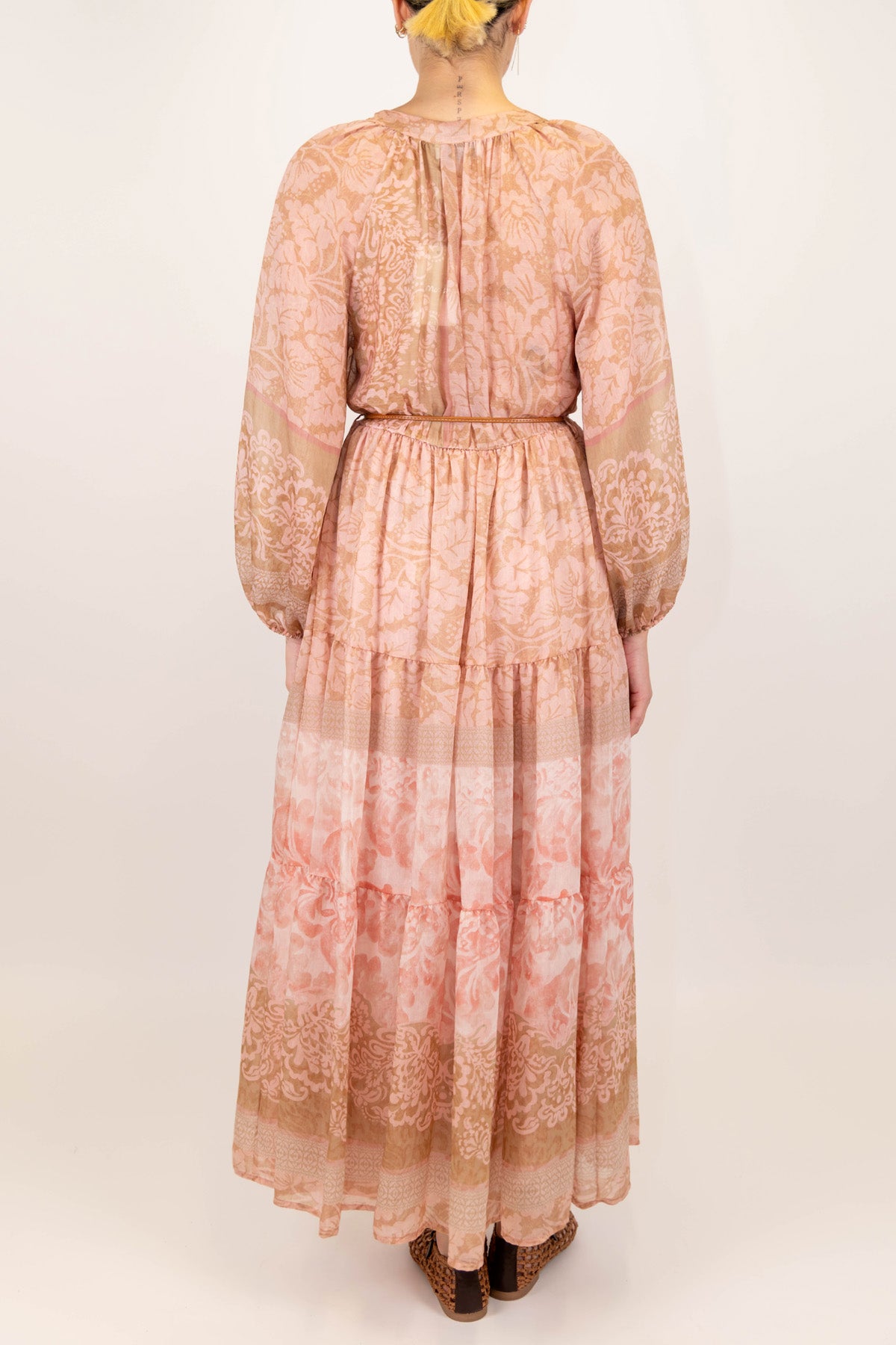 Motel - Chemisier fantasia floreale astratta in lyocell con collo coreano