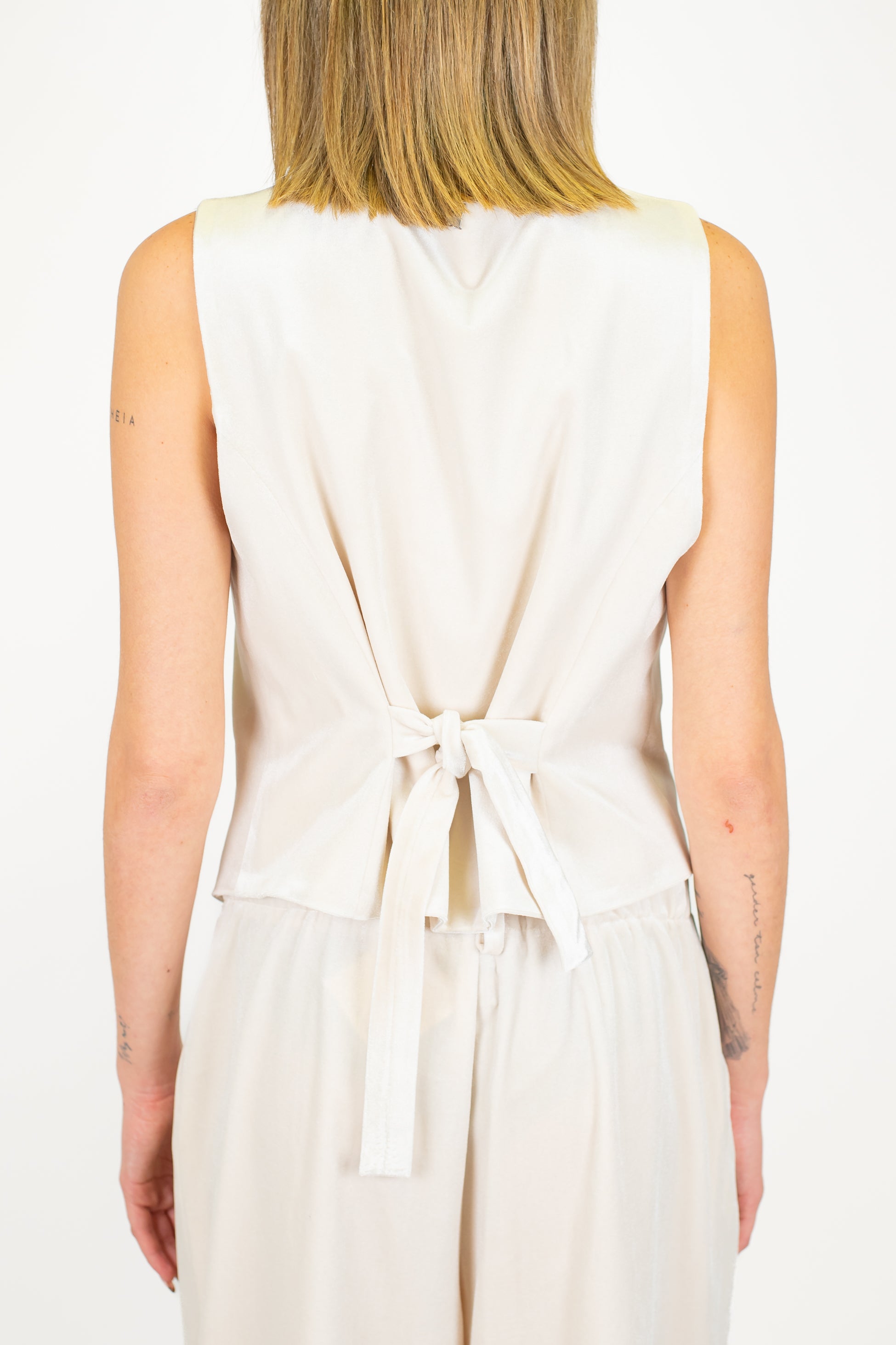 Dixie - Gilet in velluto con cravatta