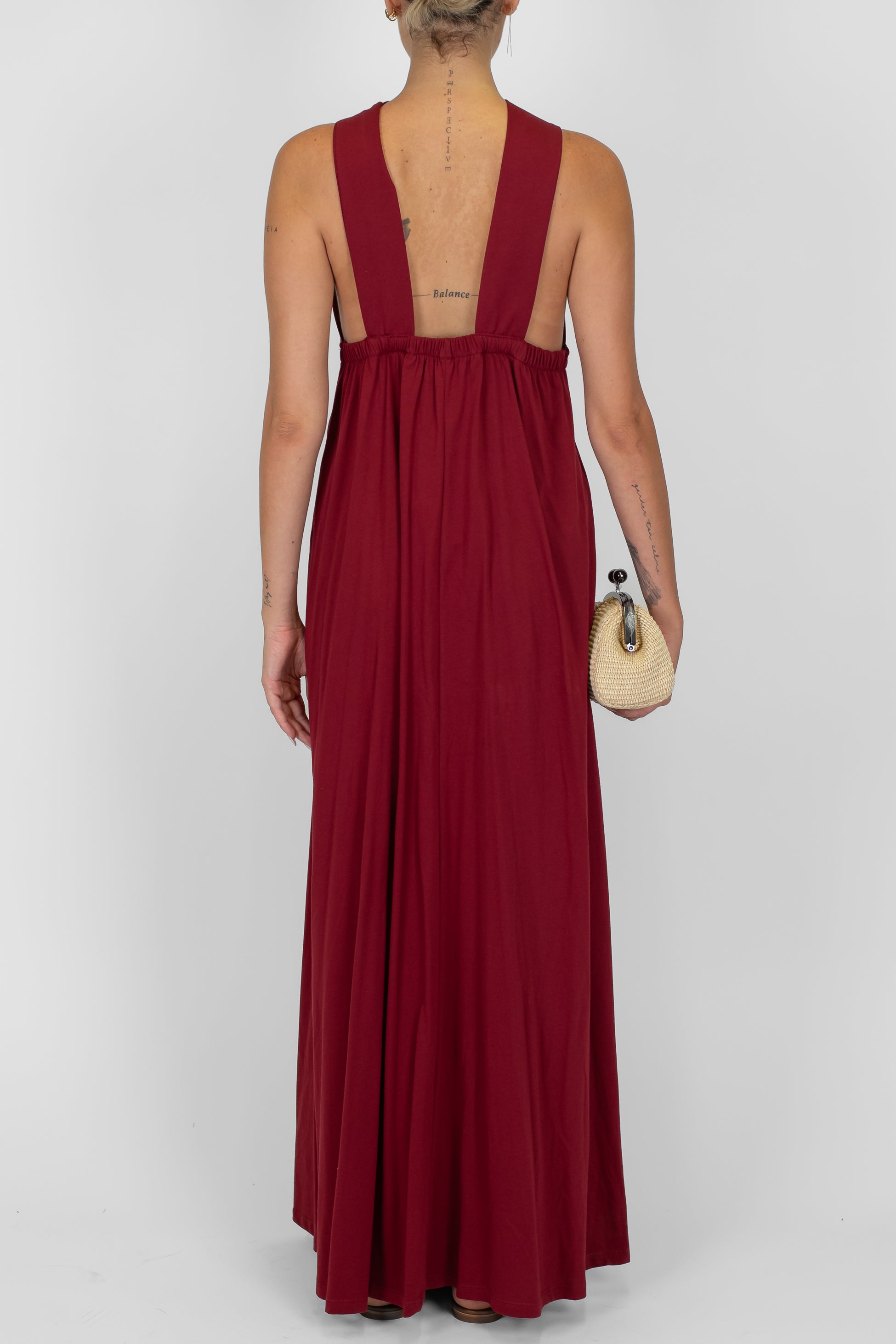 Tensione in - Abito in cotone scollo incrociato