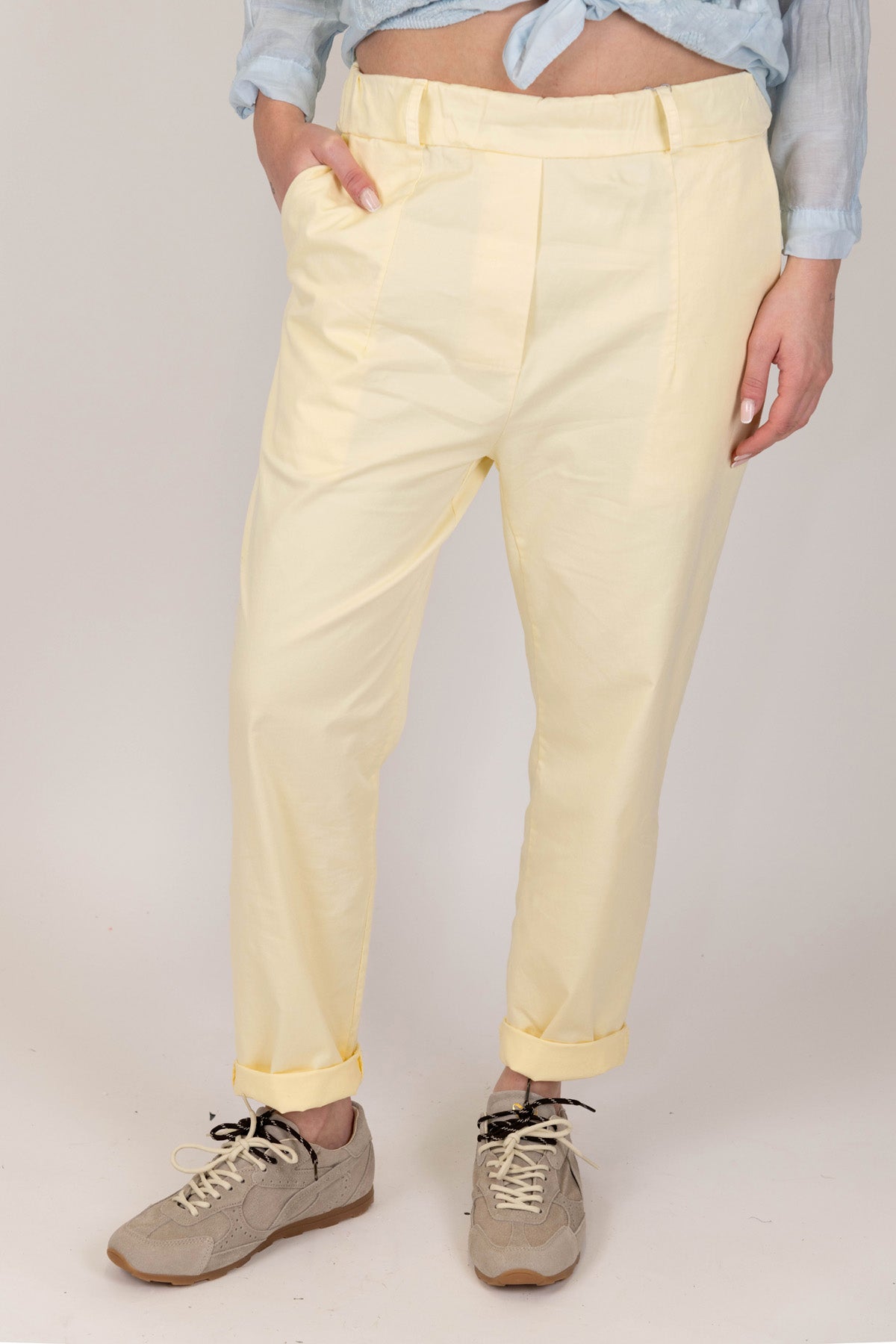 Motel - Pantalone regular con elastico in vita