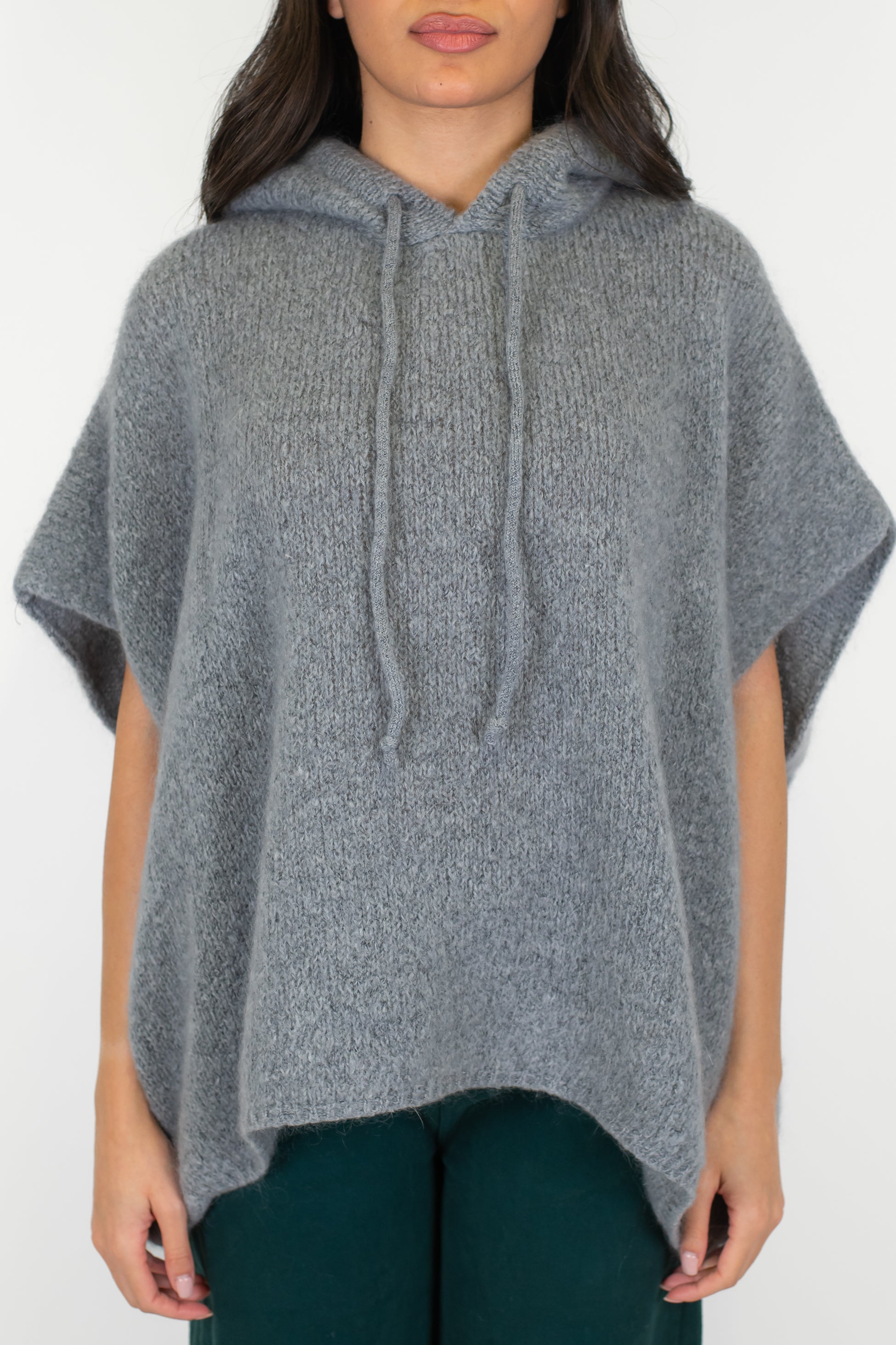 Dixie - Maglia mazzamanica in misto lana mohair con cappuccio