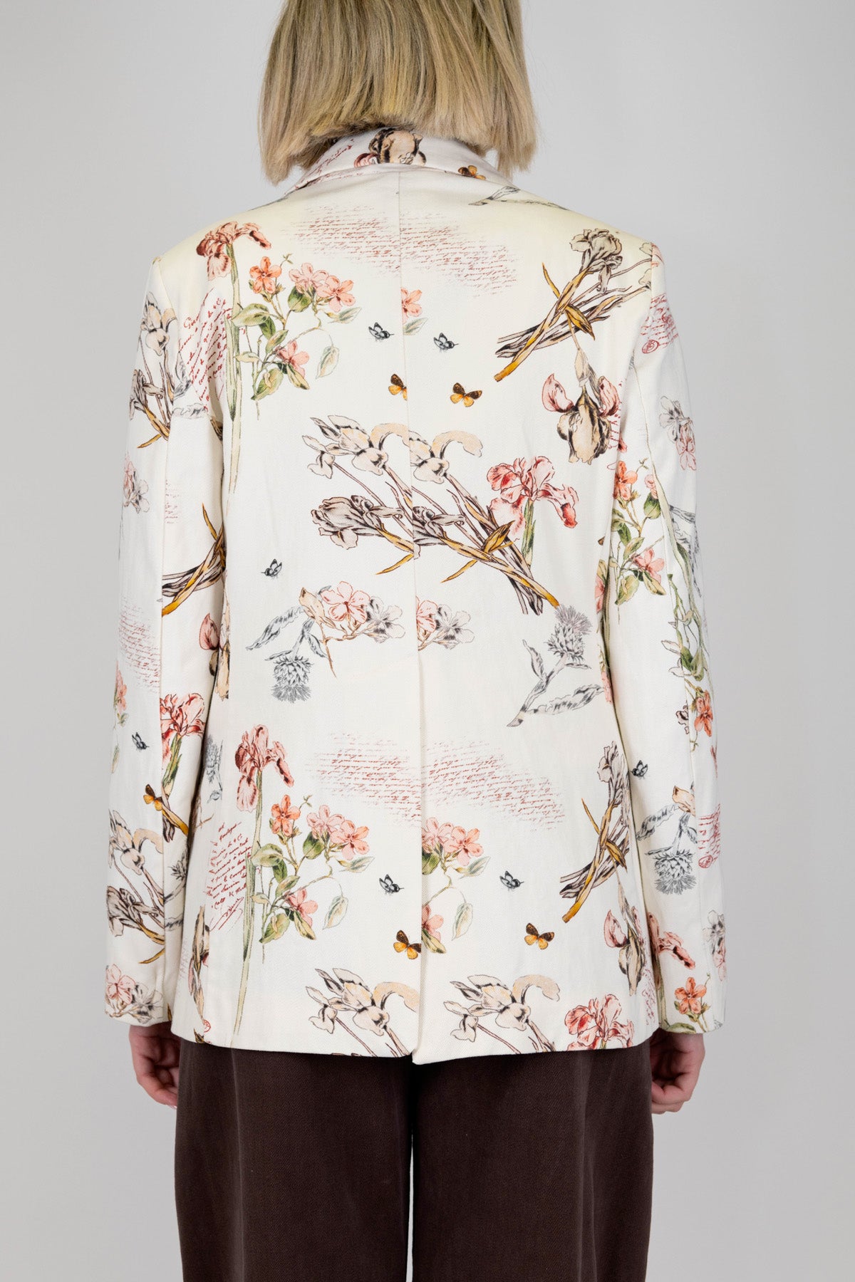 Motel - Giacca monopetto fantasia floreale