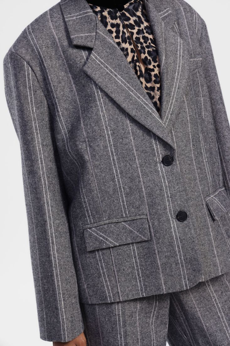 Dixie - Blazer monopetto gessato