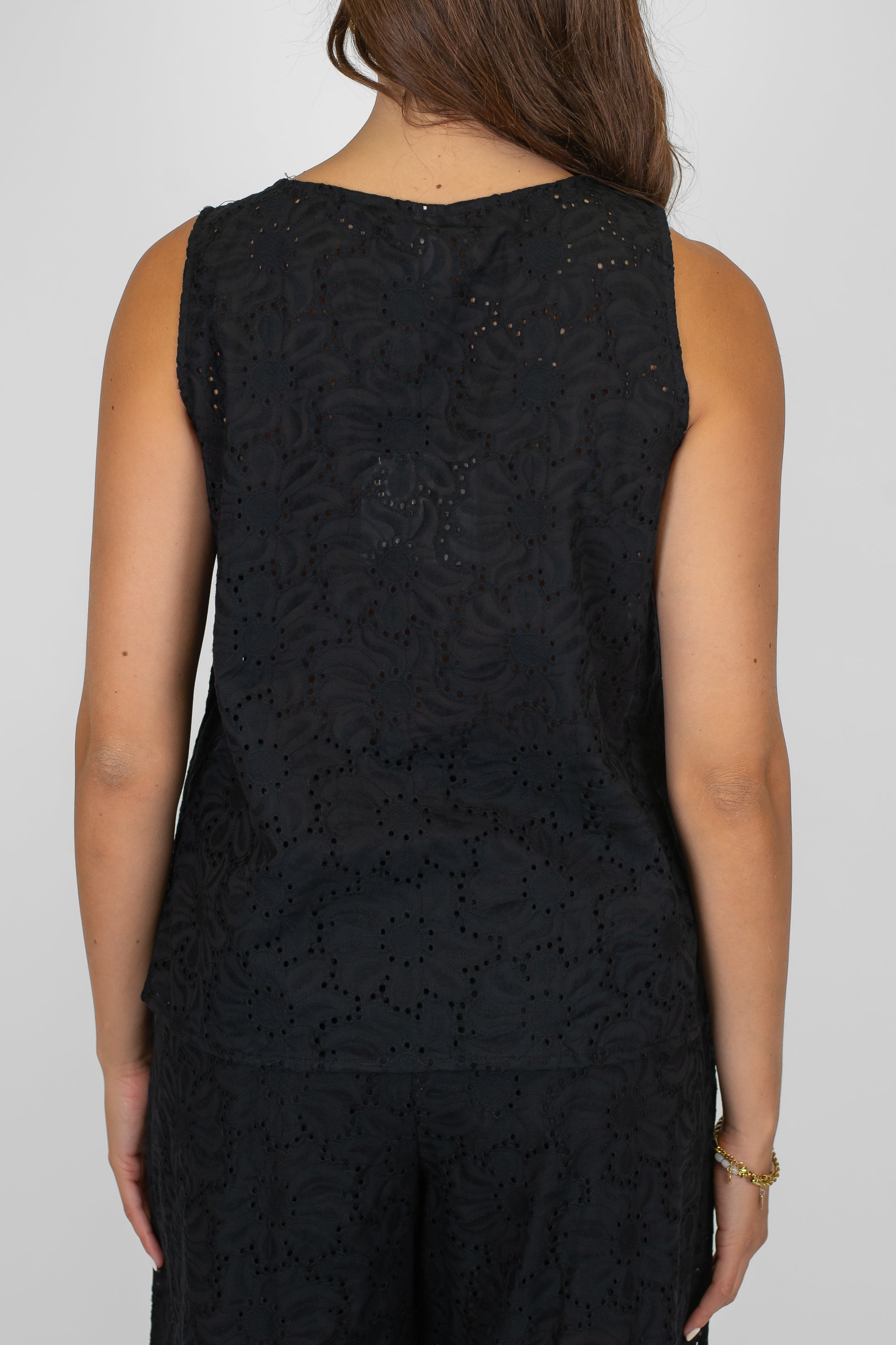 Tensione in - Canotta in pizzo sangallo