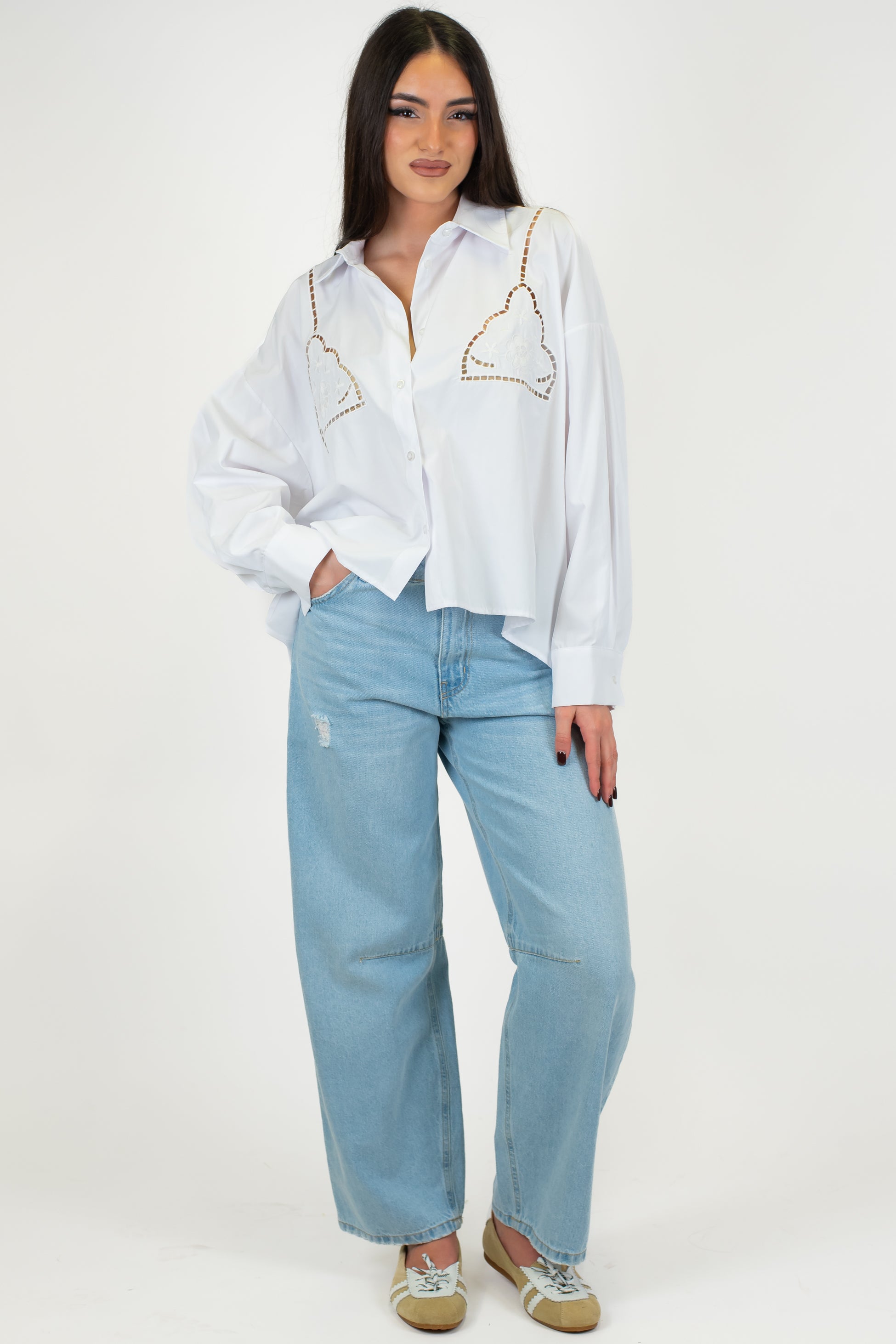 Haveone - Jeans balloon lavaggio chiaro modello Judo