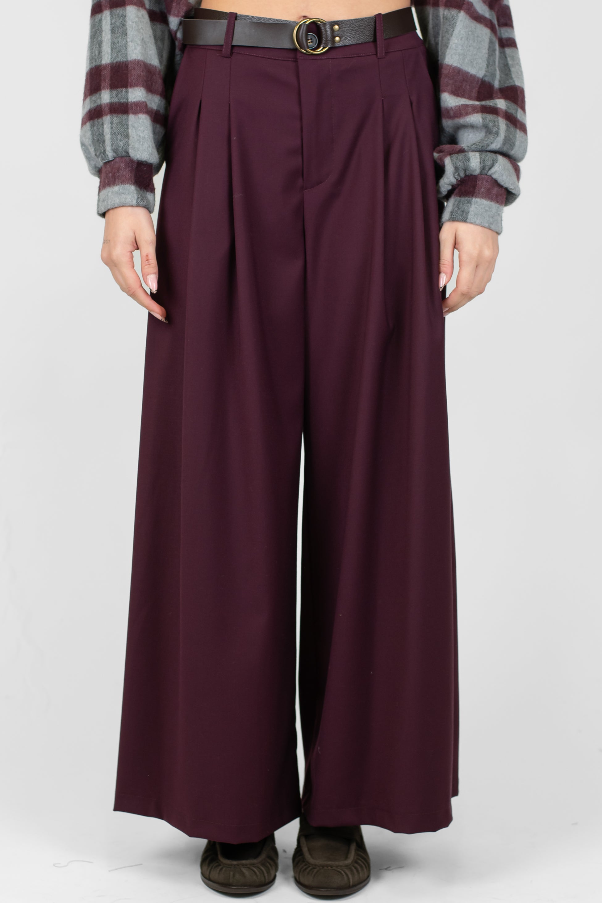 Haveone - Pantalone palazzo con pinces