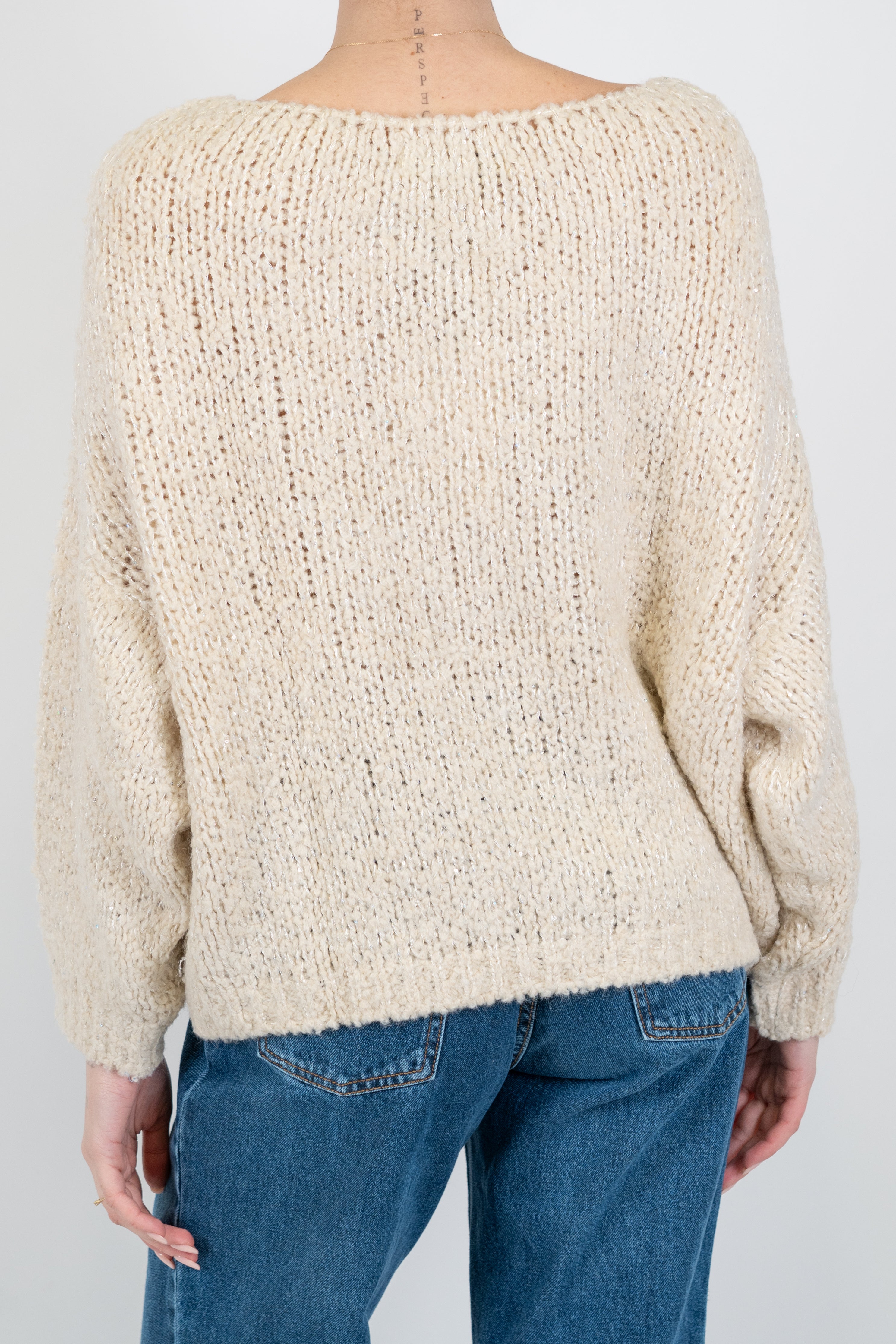 Haveone - Maglia over in misto lana con scollo a barca