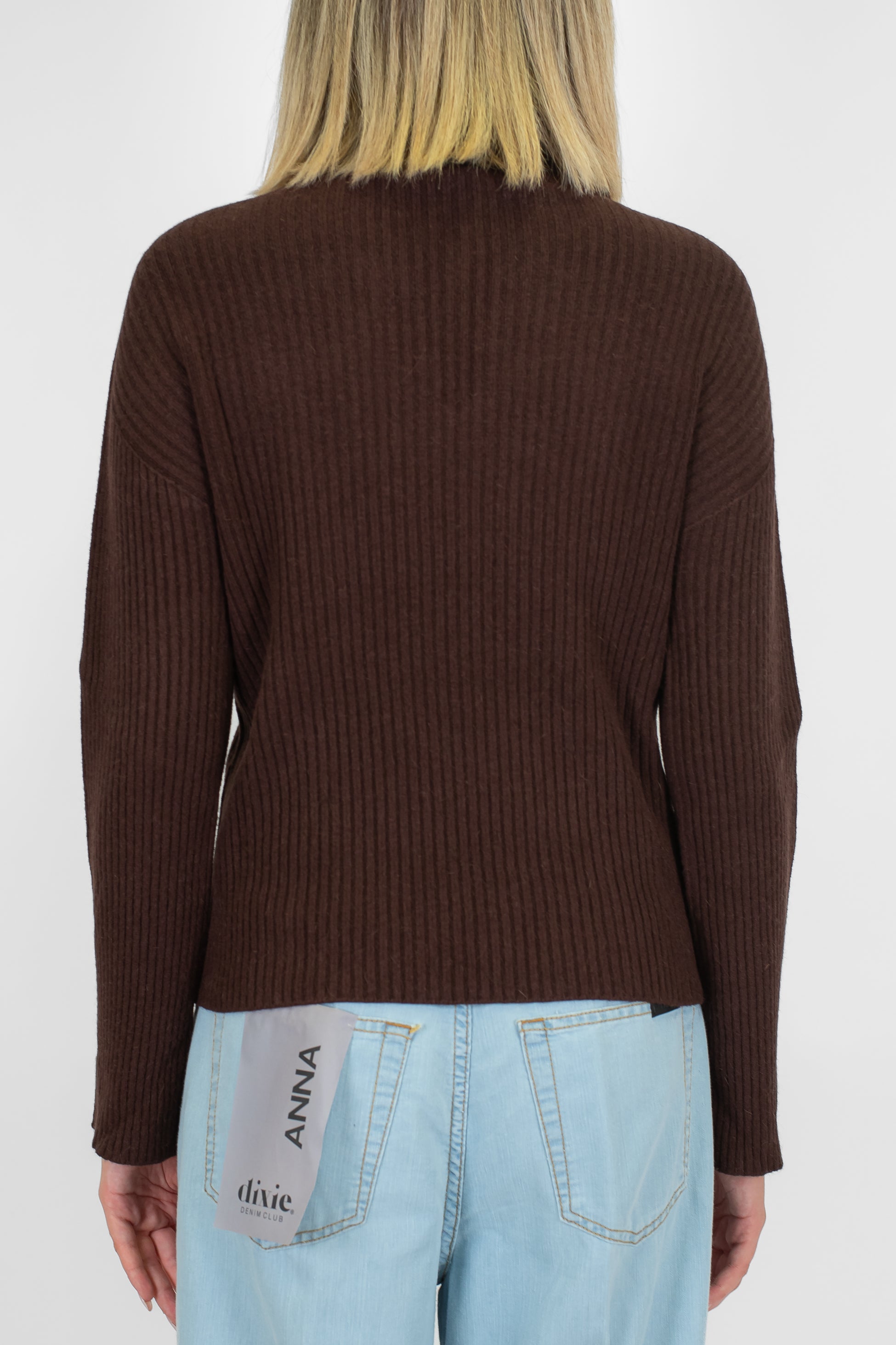 Kontatto - Polo in maglia scollo a V a coste