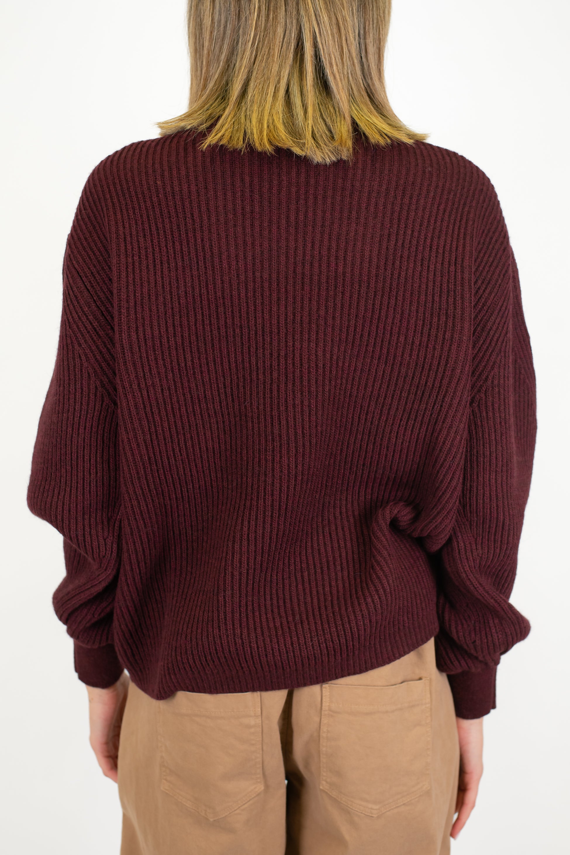 Tensione in - Dolcevita a costa inglese in misto lana